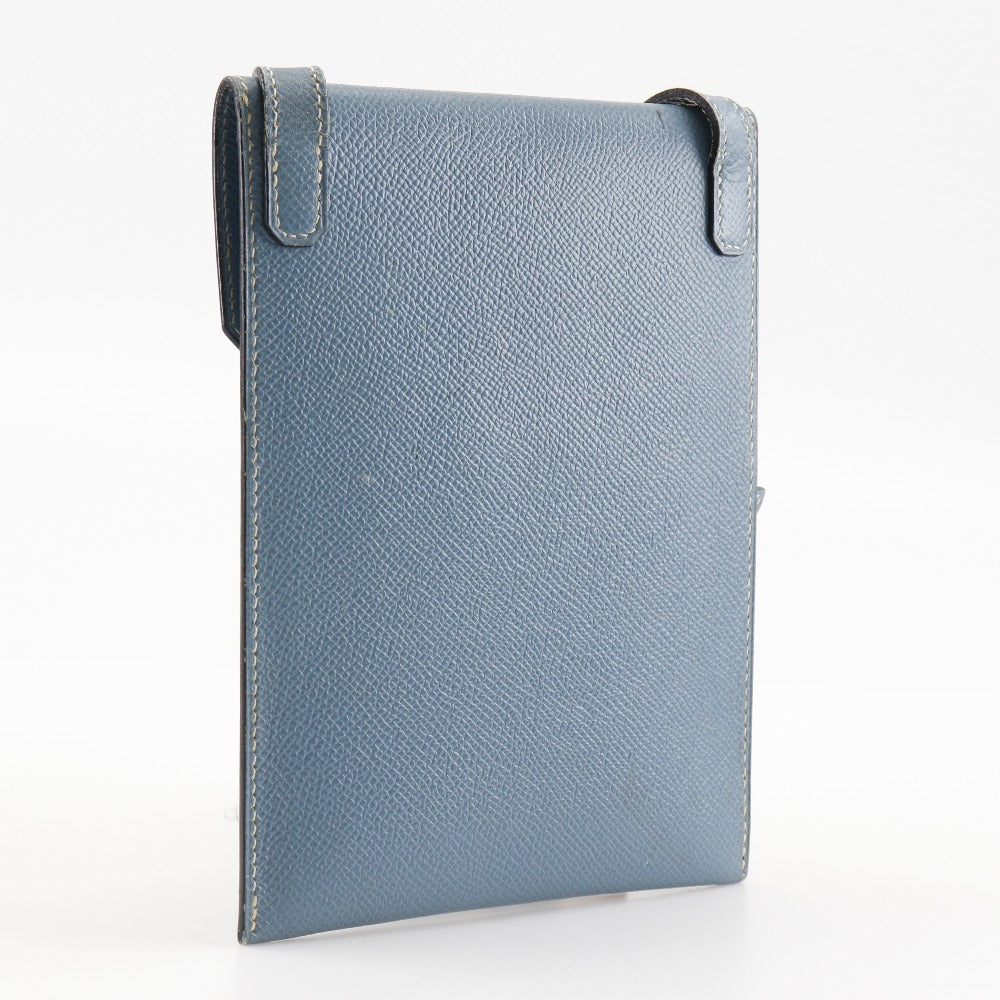 HERMES Shoulder Bag Courchevel light blue Amery Women
