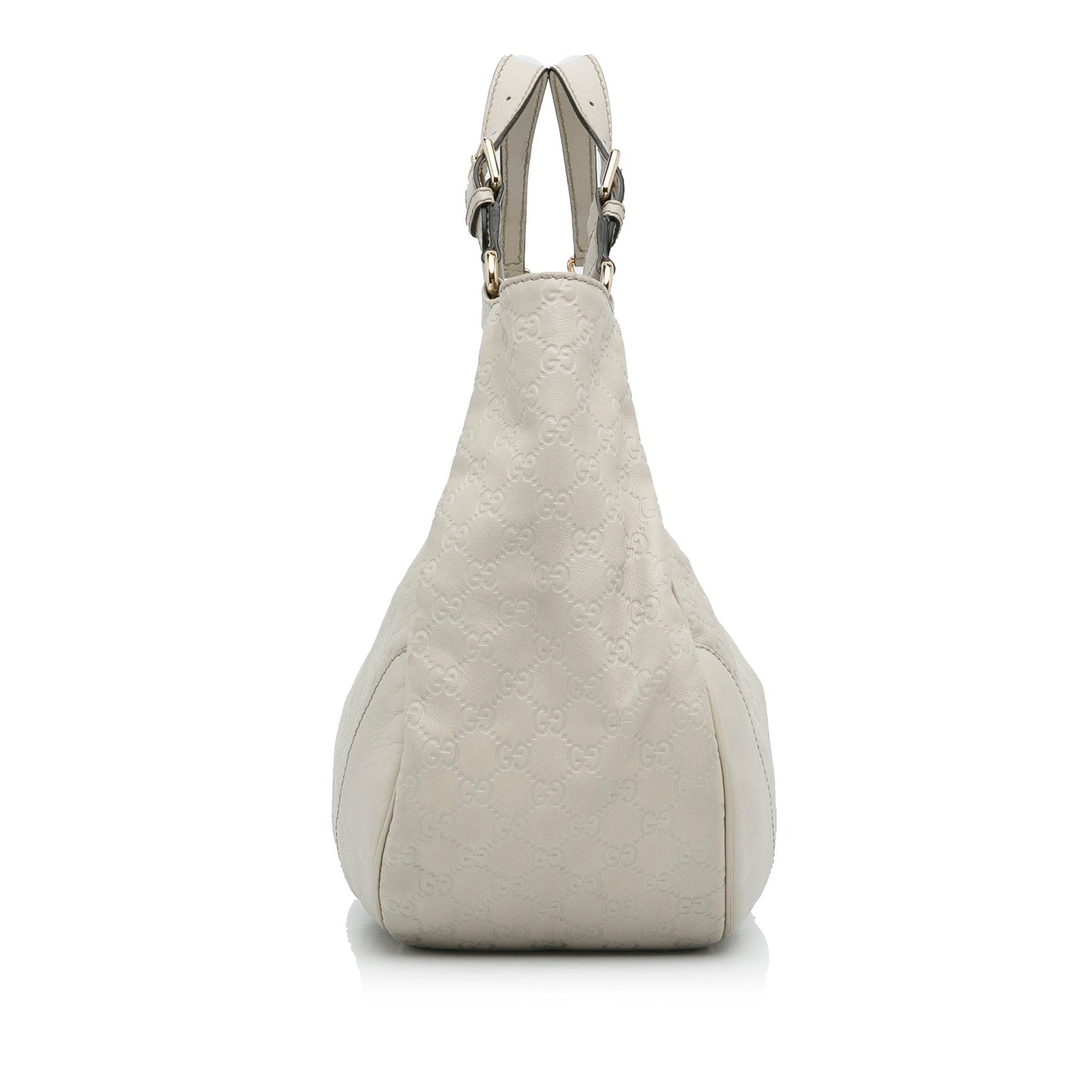 Gucci Guccissima White Leather Tote Style 2