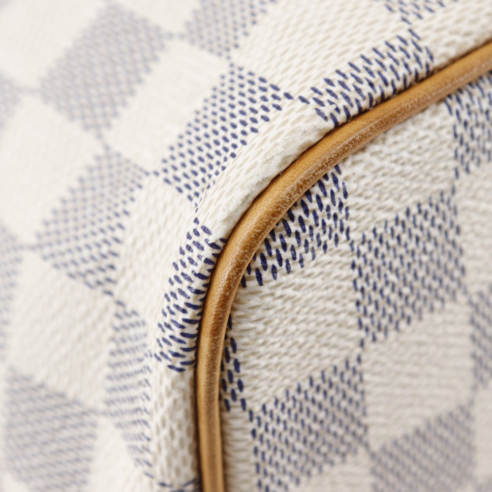 LOUIS VUITTON Handbag Damier Azur Canvas White Saleya PM Women