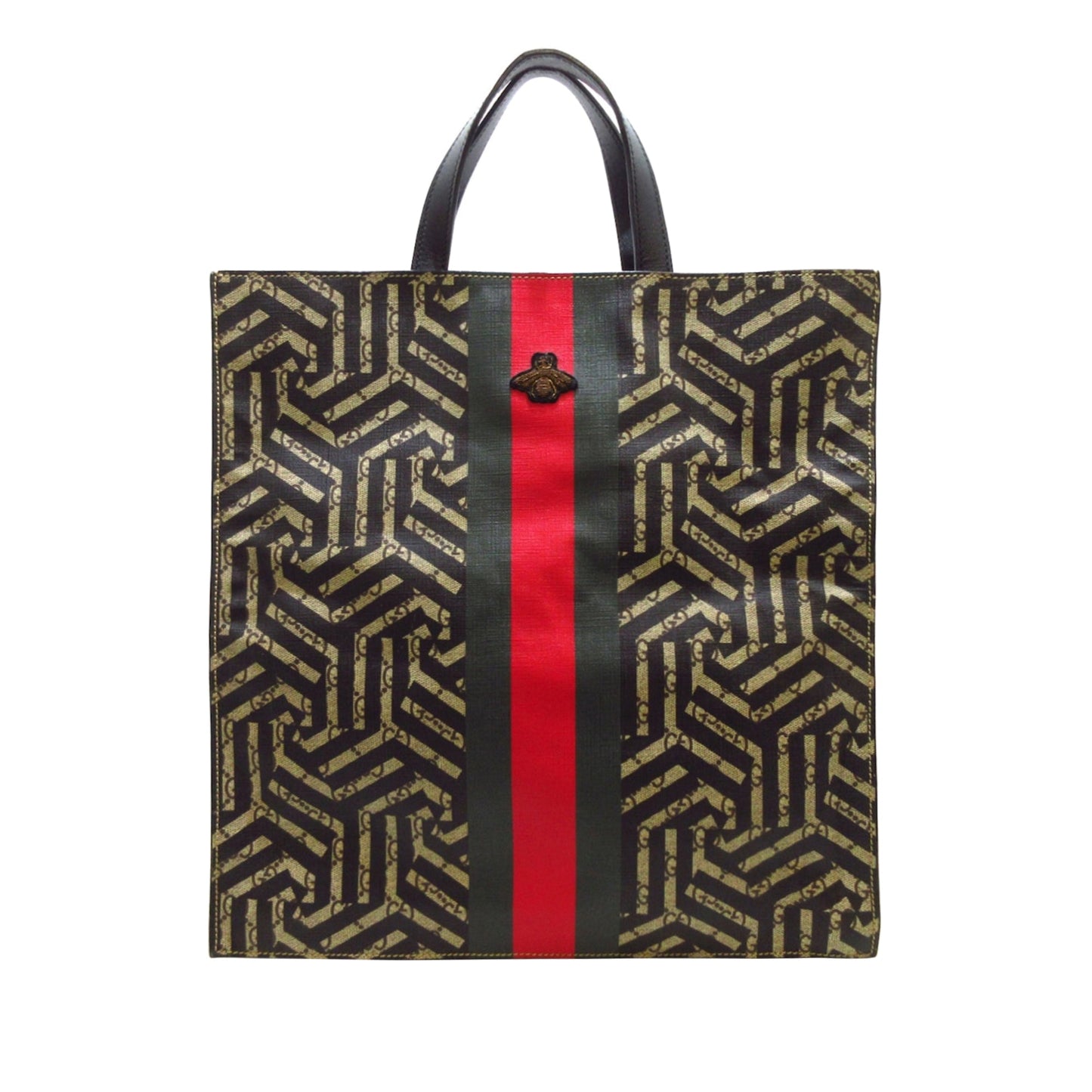 Gucci GG Supreme Brown Canvas Tote Style 2