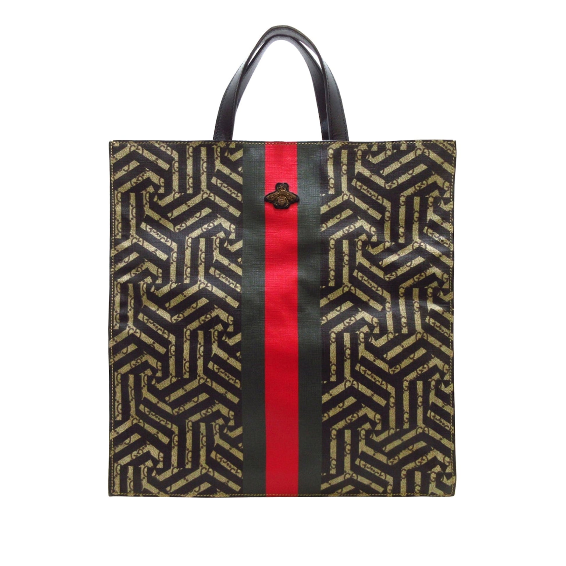 Gucci GG Supreme Brown Canvas Tote Style 2
