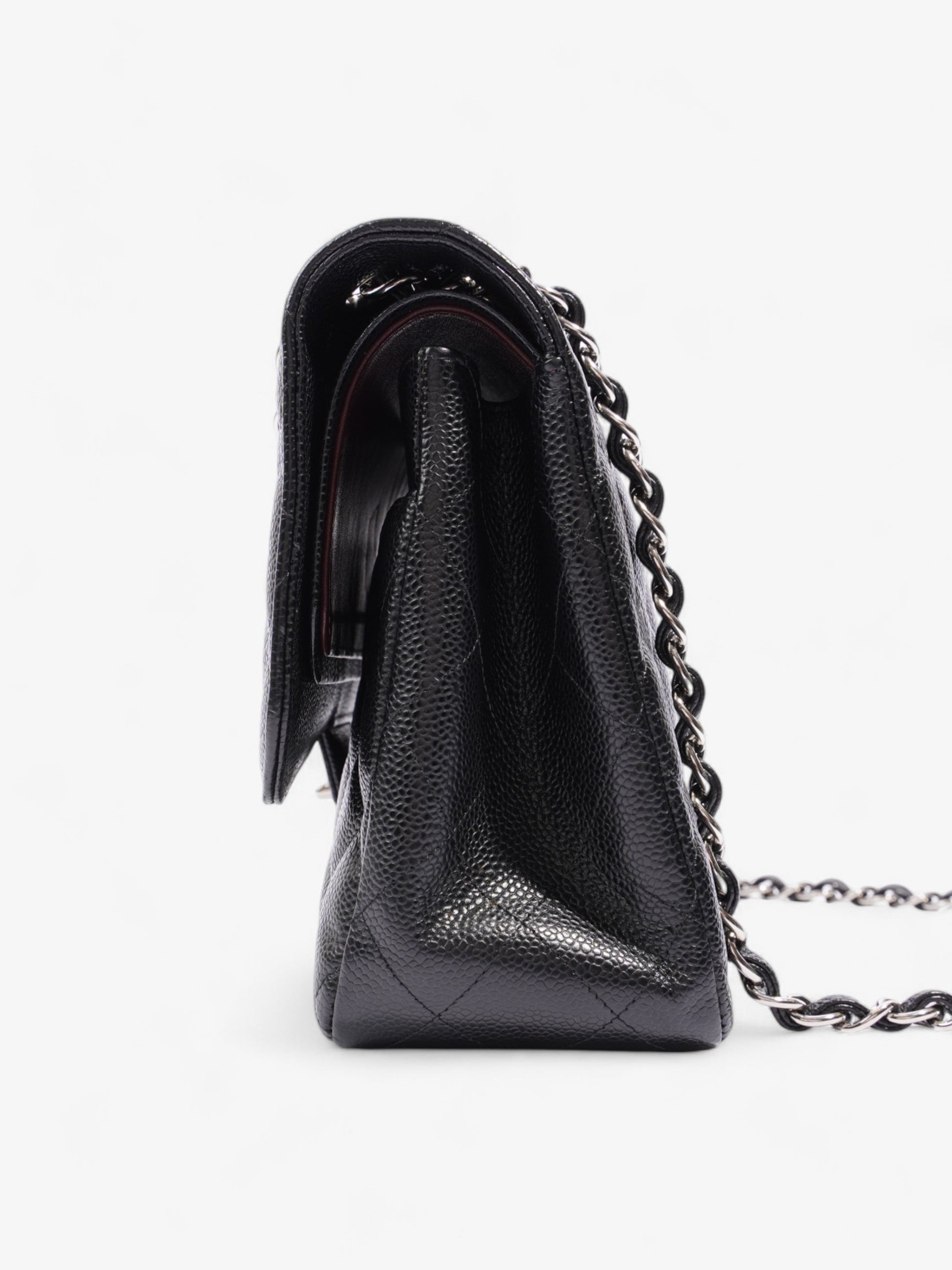 Chanel Classic Double Flap Black Caviar Leather Jumbo
