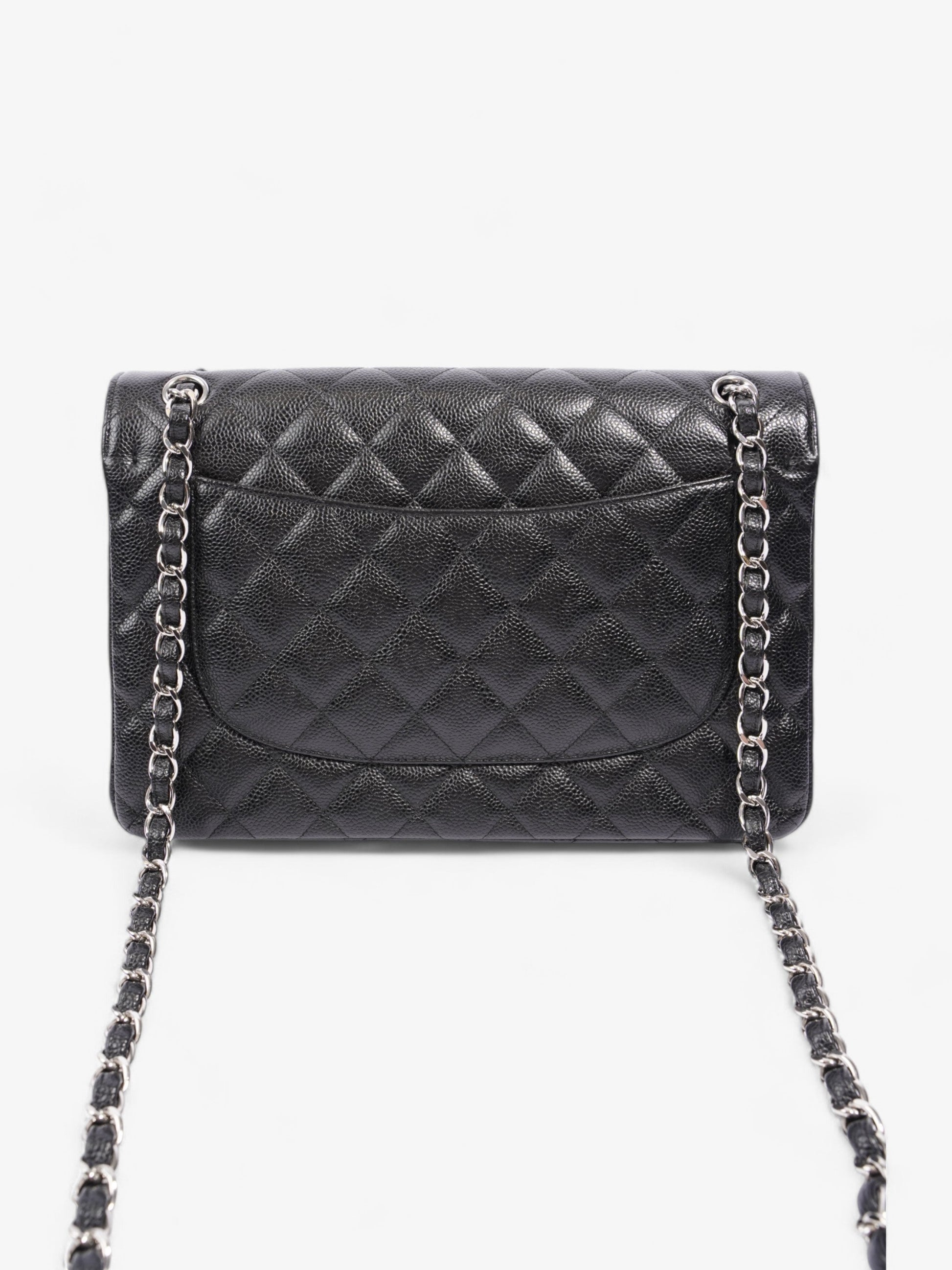 Chanel Classic Double Flap Black Caviar Leather Jumbo