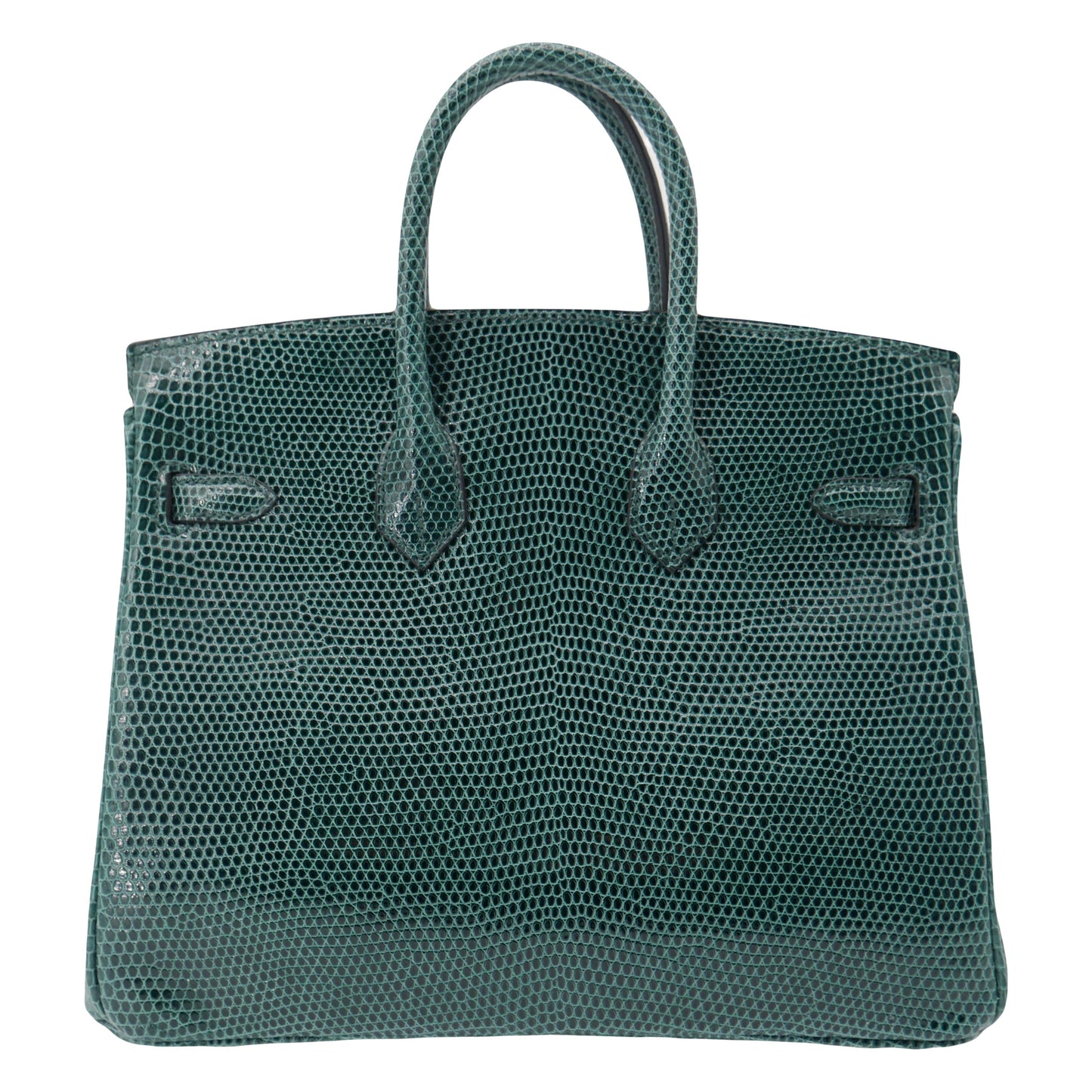 Hermes25cm Birkin Vert Cypress Lizard Gold Hardware