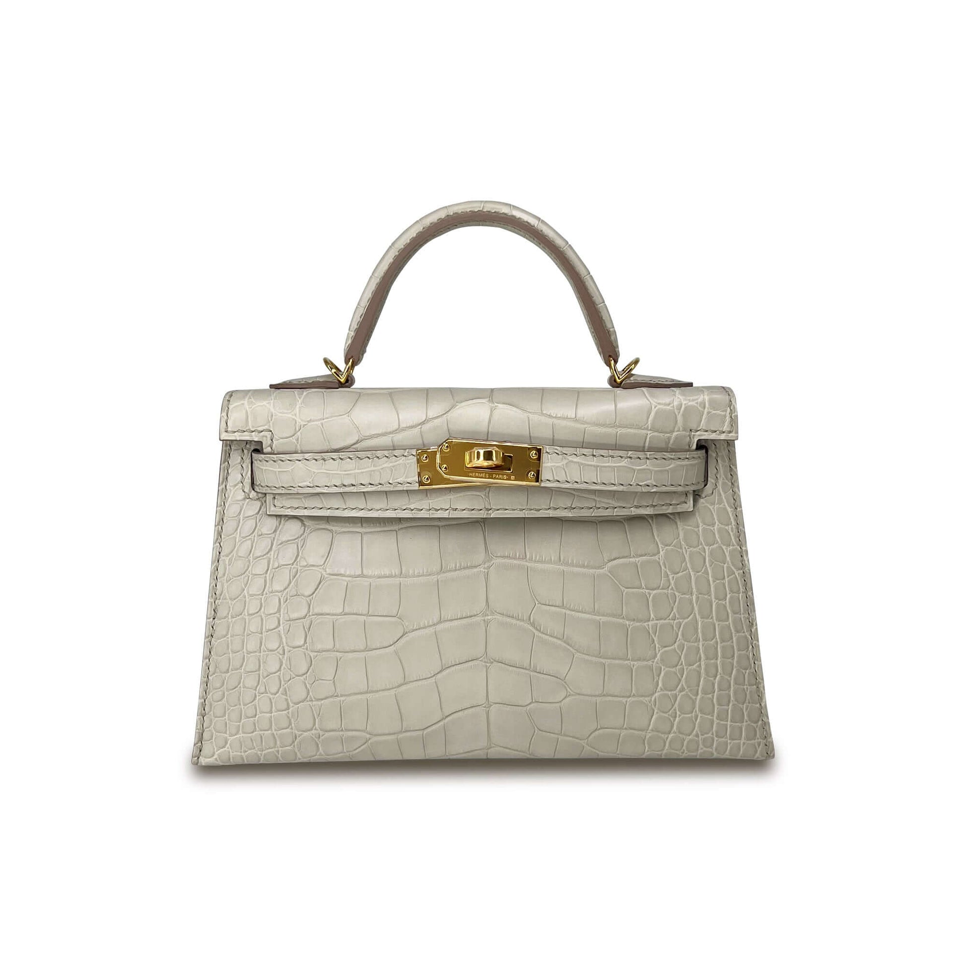 Top Quality Luxury Hermes Kelly Beton Matte Designer Bag K20 GHW