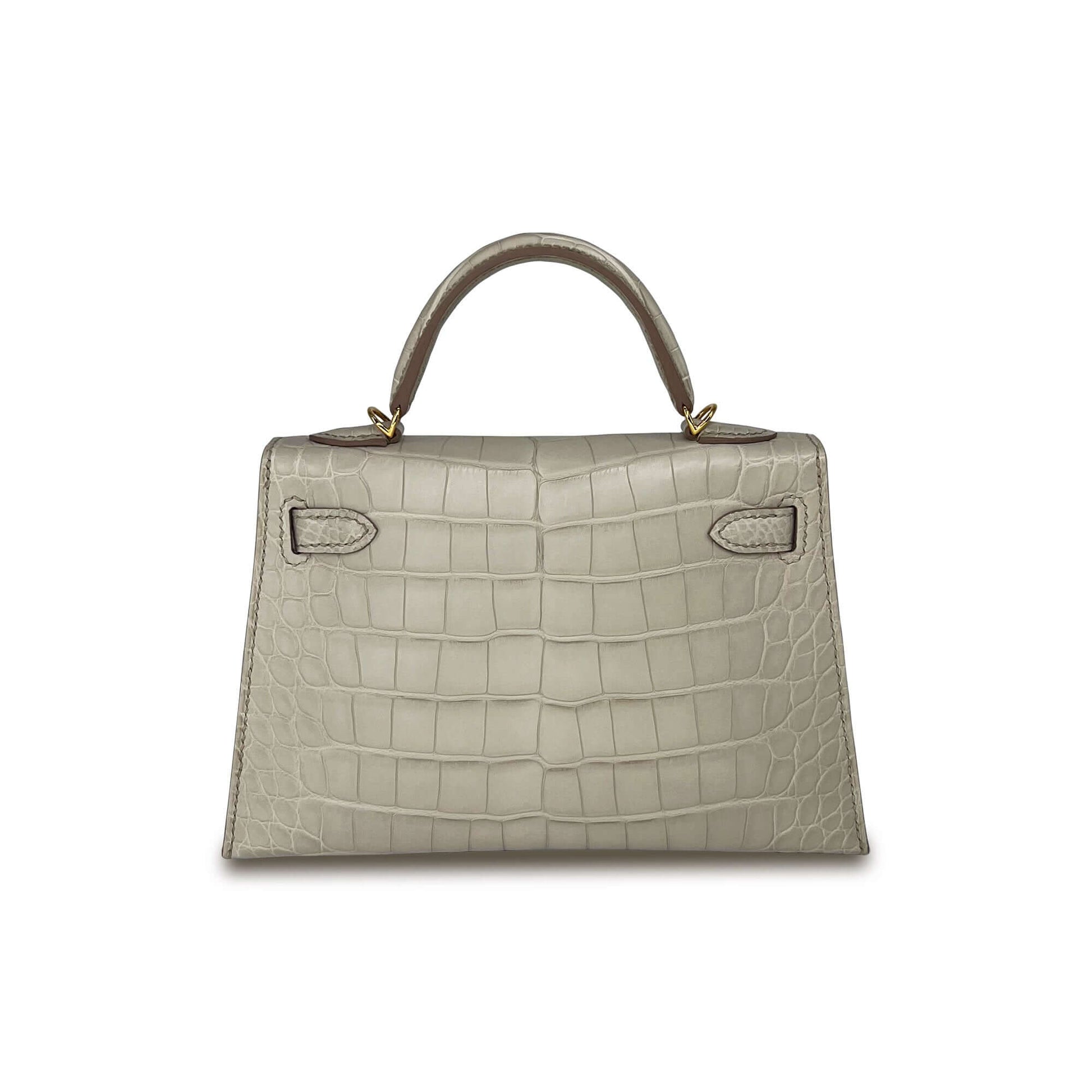 Top Quality Luxury Hermes Kelly Beton Matte Designer Bag K20 GHW