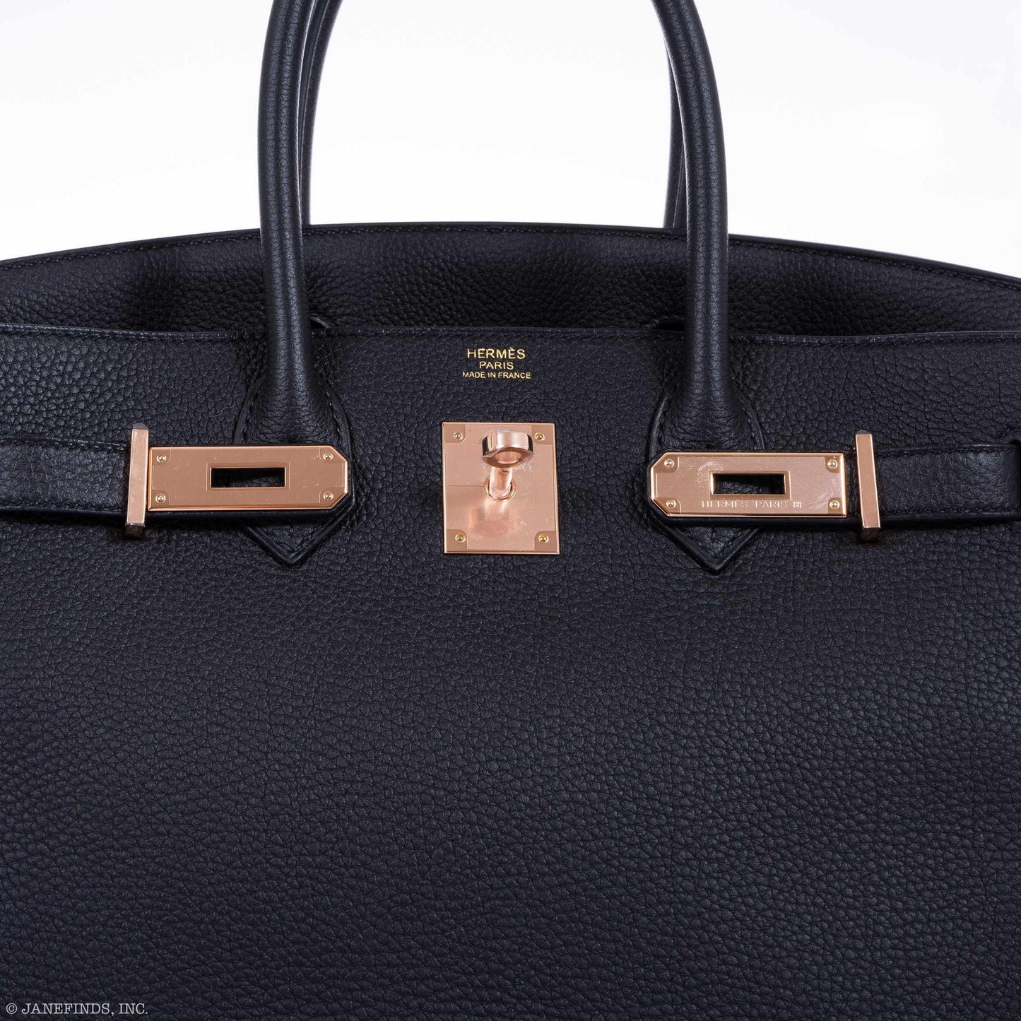 HermesBirkin 30 Black Togo Rose Gold Hardware