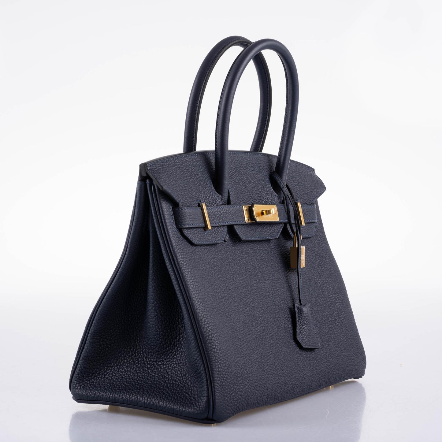 HermesBirkin 30 Bleu (Blue) Nuit Togo with Gold Hardware - 2021, Z