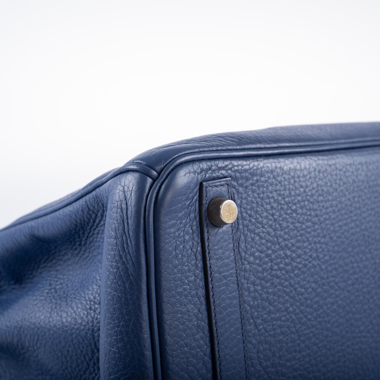HermesBirkin 30 Blue Brighton Clemence with Gold Hardware