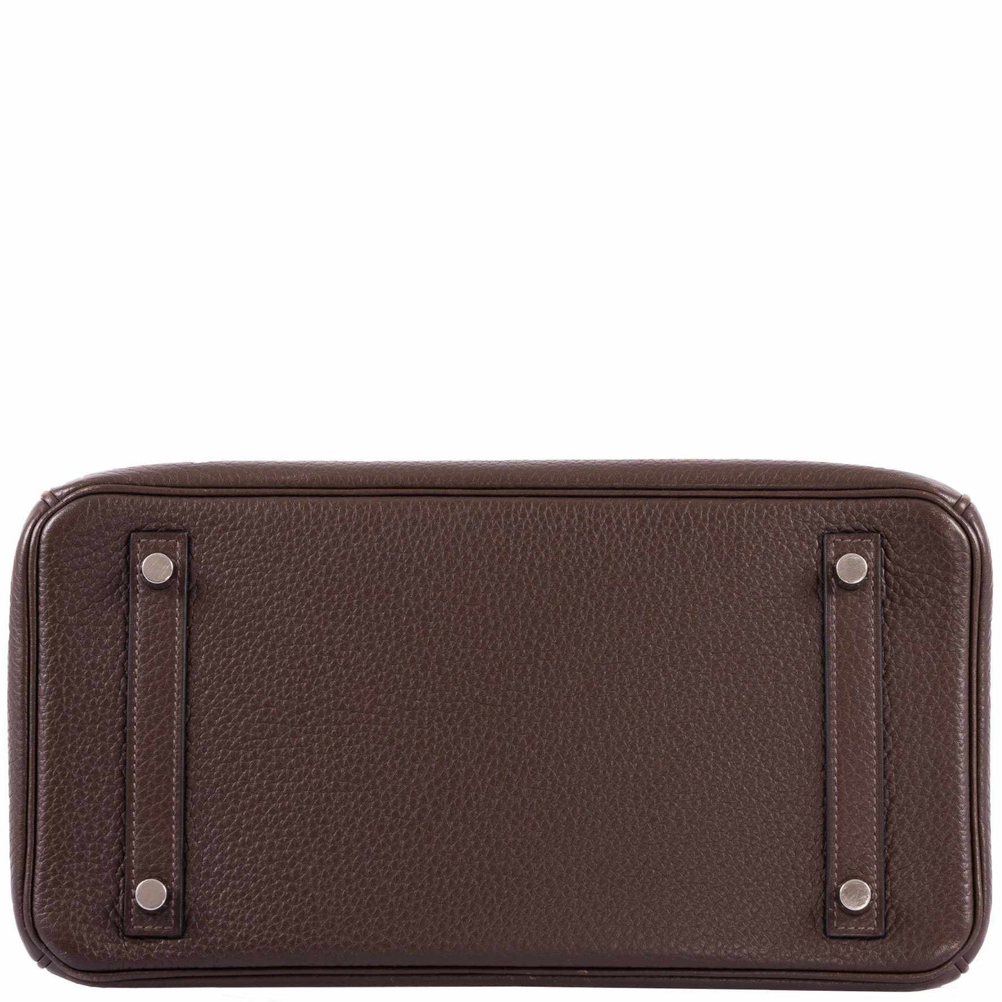 HermesBirkin 30 Chocolat Clemence Palladium Hardware