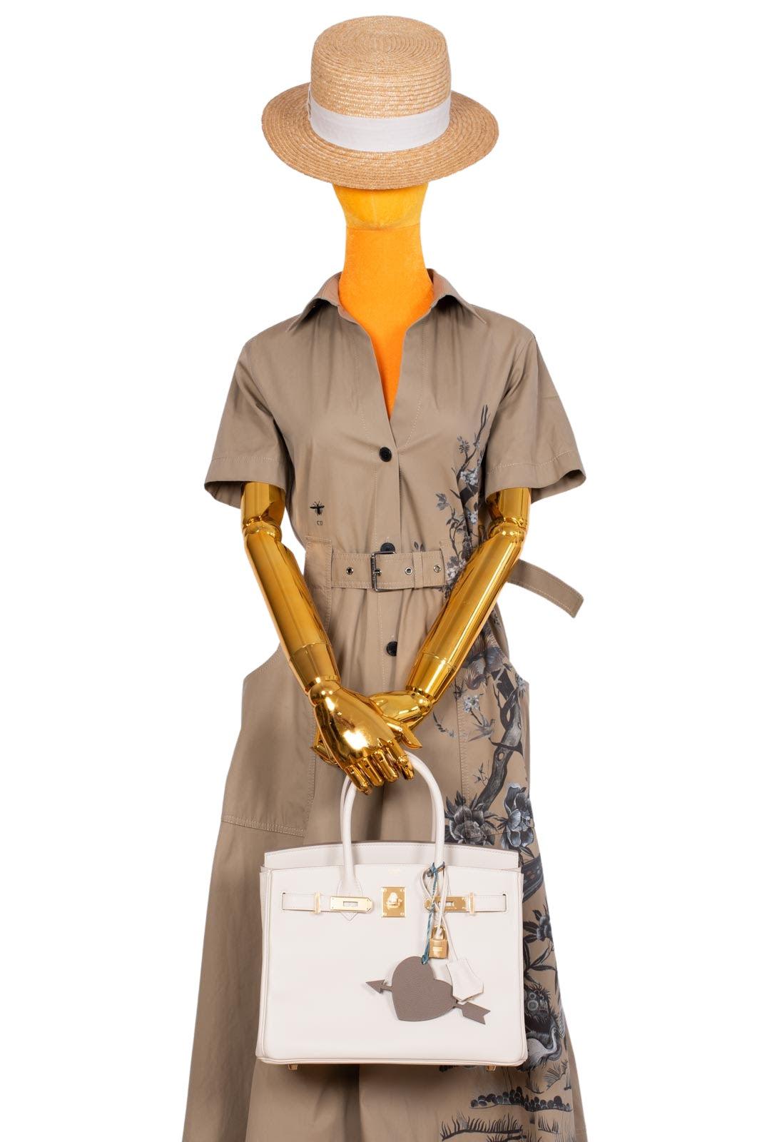 HermesBirkin 30 Craie Epsom with Gold Hardware