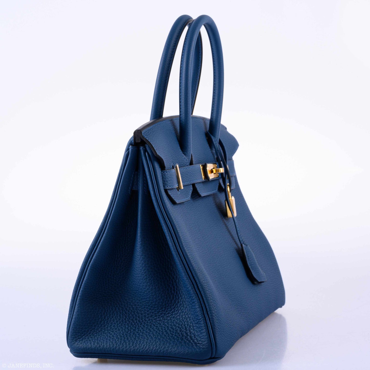 HermesBirkin 30 Deep Blue Togo Gold Hardware