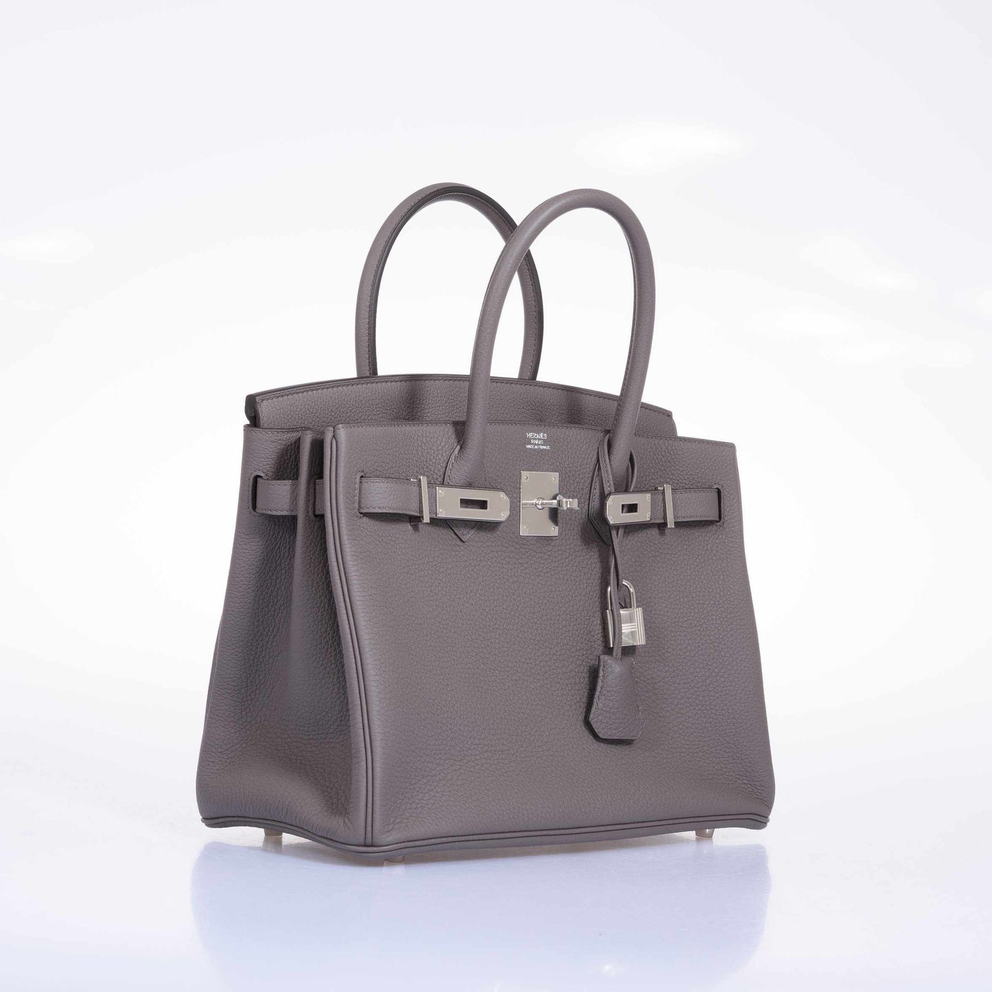 HermesBirkin 30 Etaine Togo Palladium Hardware
