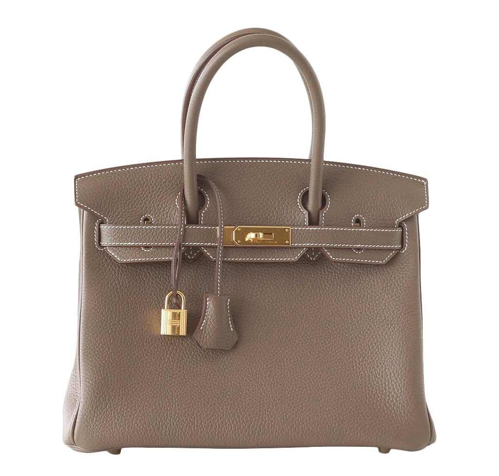 HermesBirkin 30 Etoupe Togo Bag