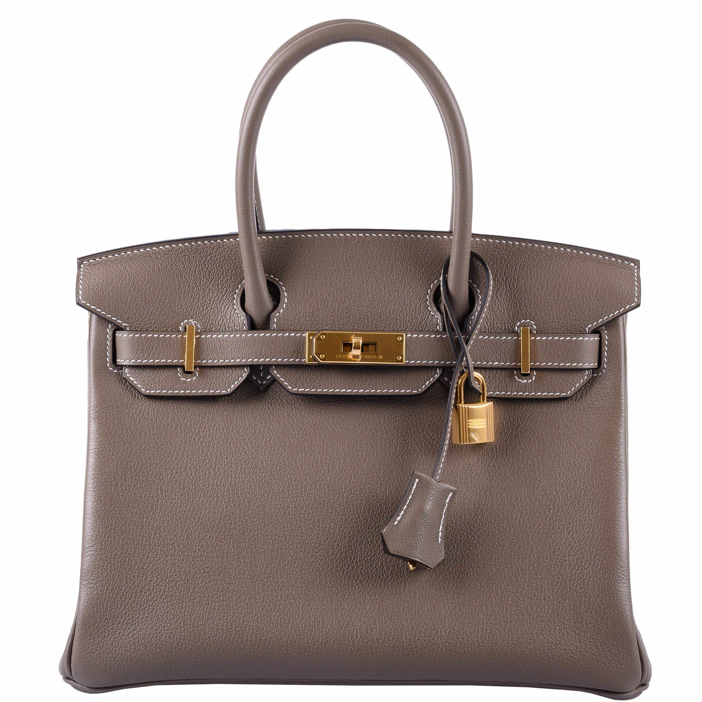 HermesBirkin 30 Etoupe Taurillon Novillo Gold Hardware - 2019, D