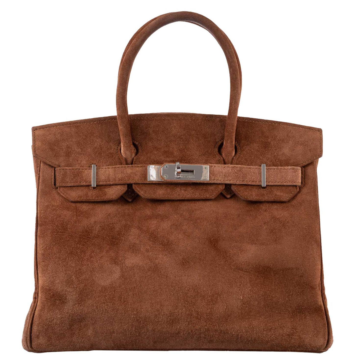 HermesBirkin 30 Fauve Doblis Suede Palladium Hardware