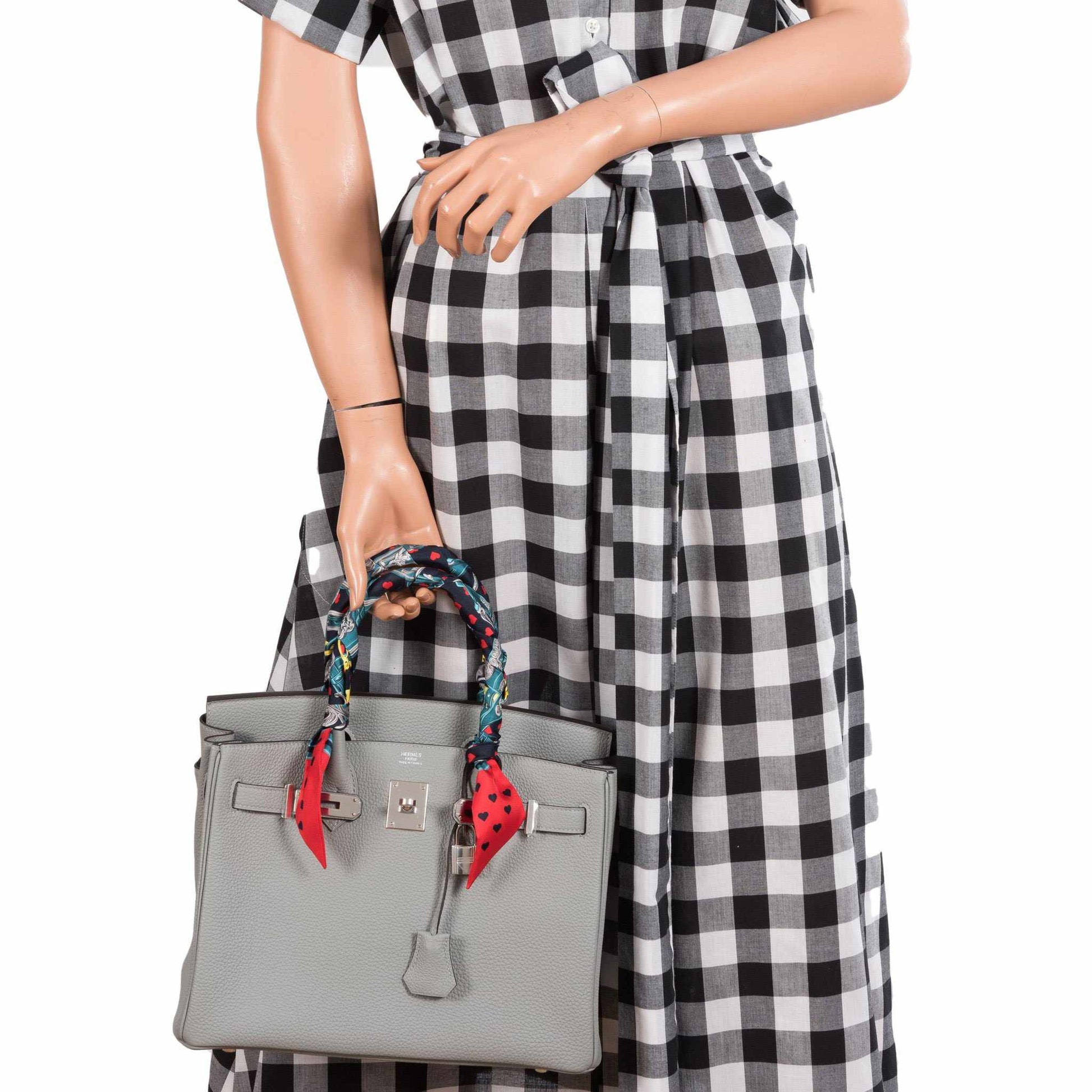 HermesBirkin 30 Gris Mouette Togo Palladium Hardware