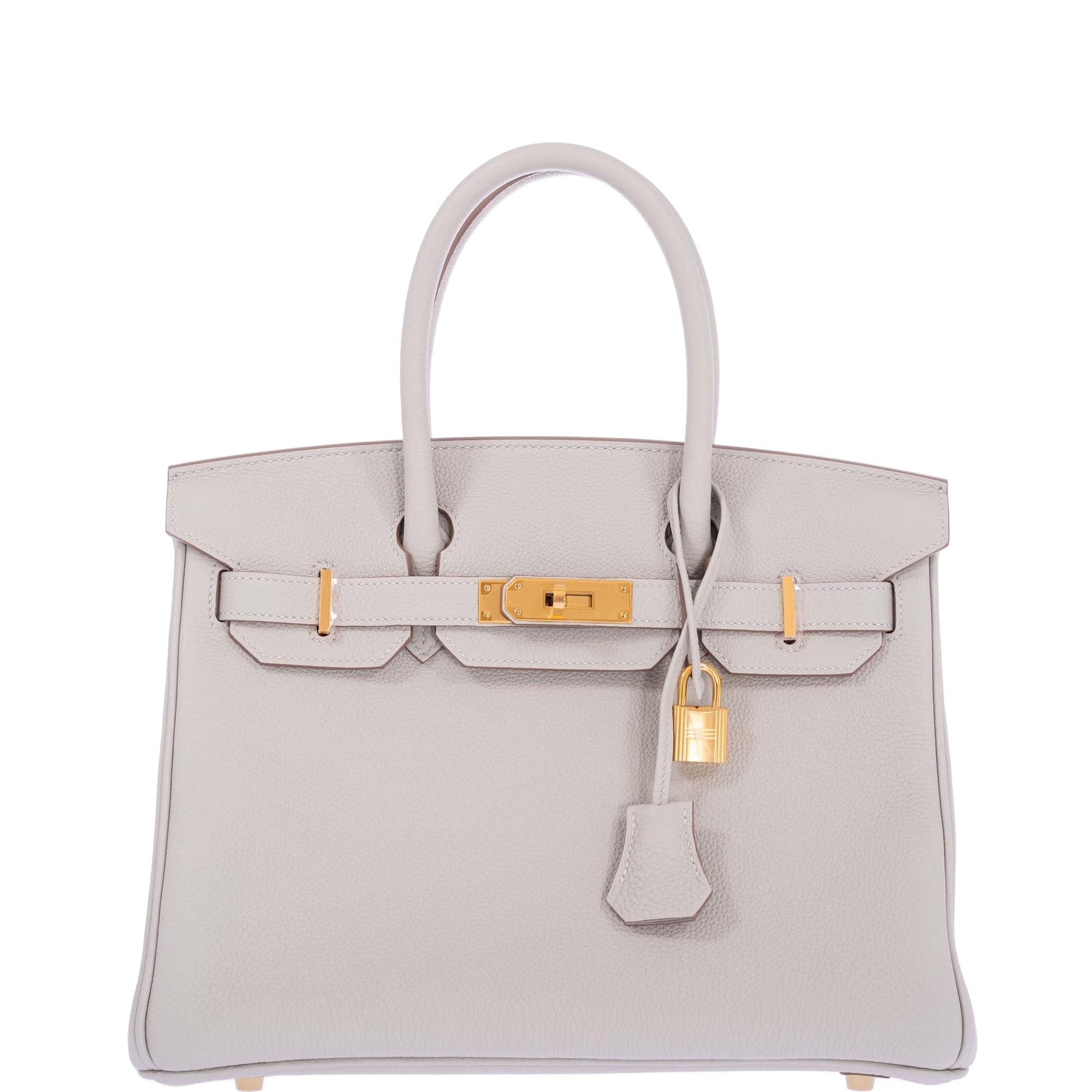 HermesBirkin 30 Gris Perle Togo Gold Hardware
