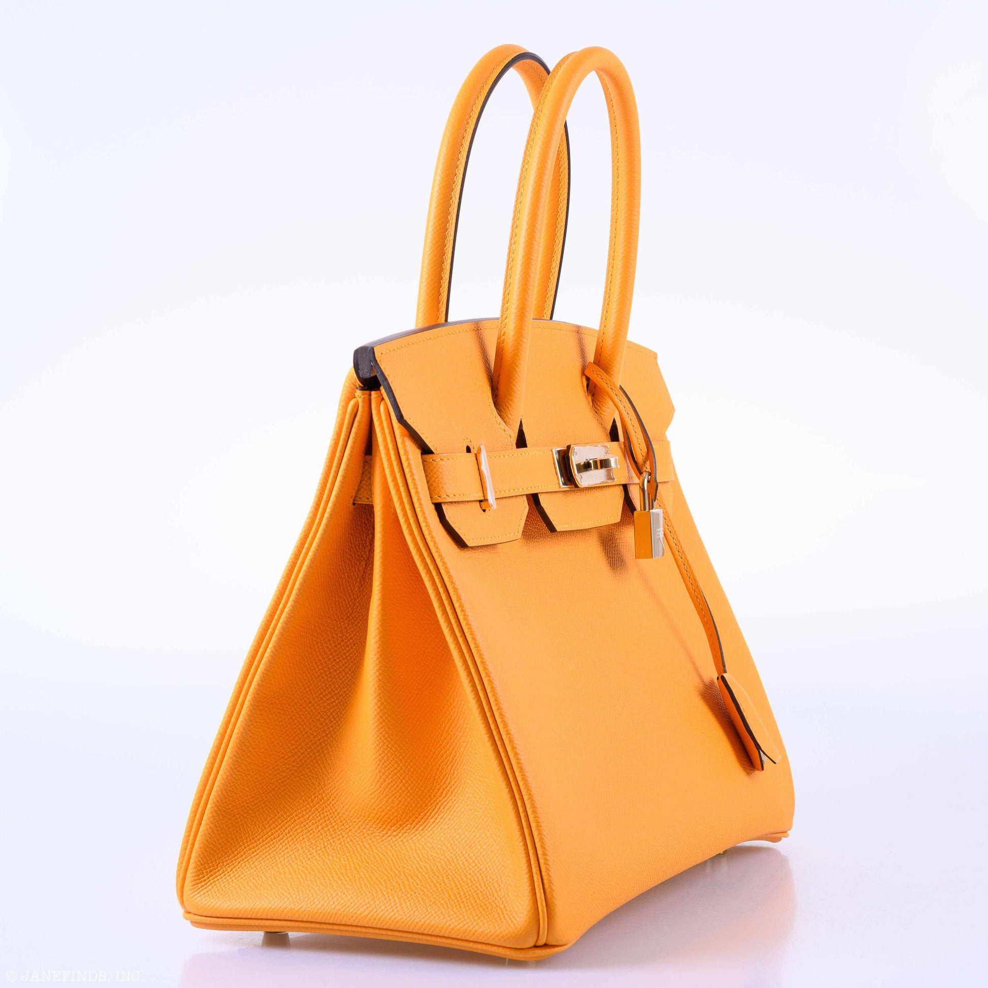 HermesBirkin 30 HSS Jaune d'Or & Gris Mouette Epsom Palladium Hardware