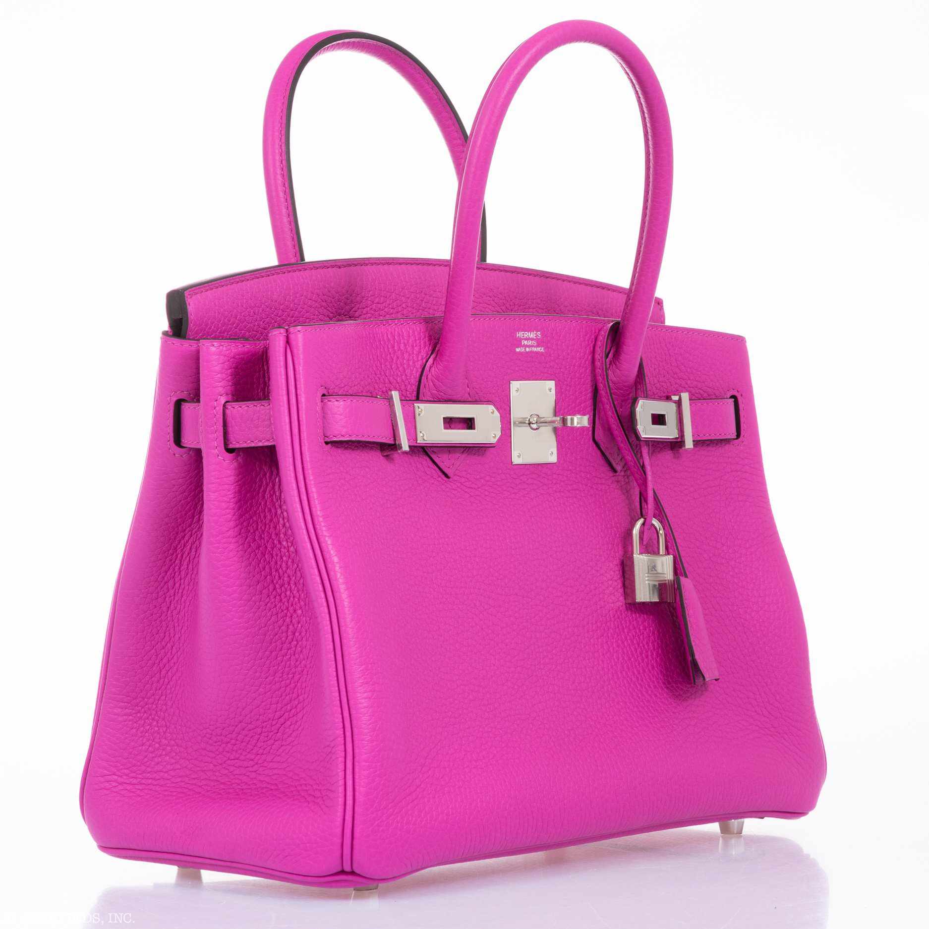 HermesBirkin 30 Magnolia Clemence Palladium Hardware