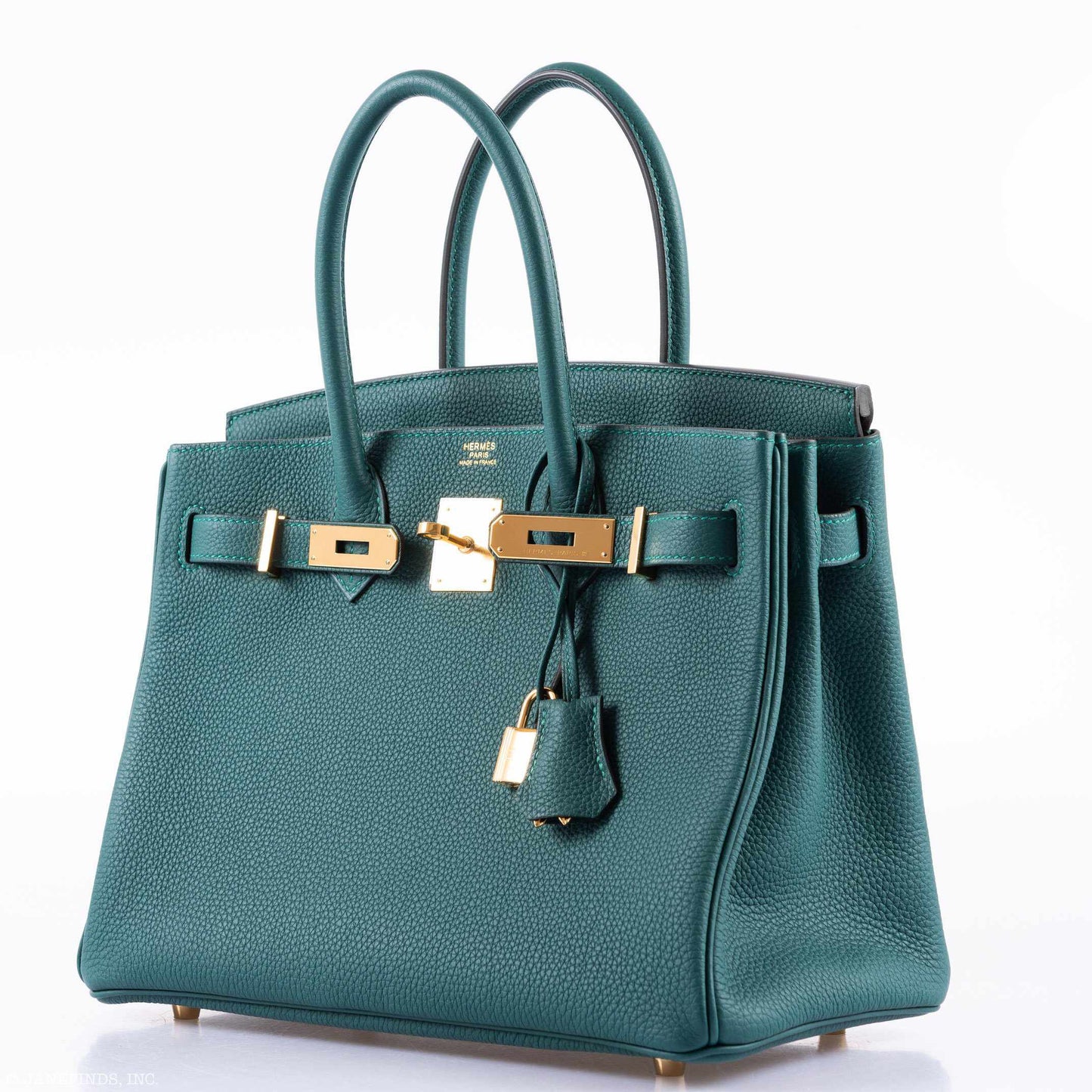 HermesBirkin 30 Malachite Togo Gold Hardware