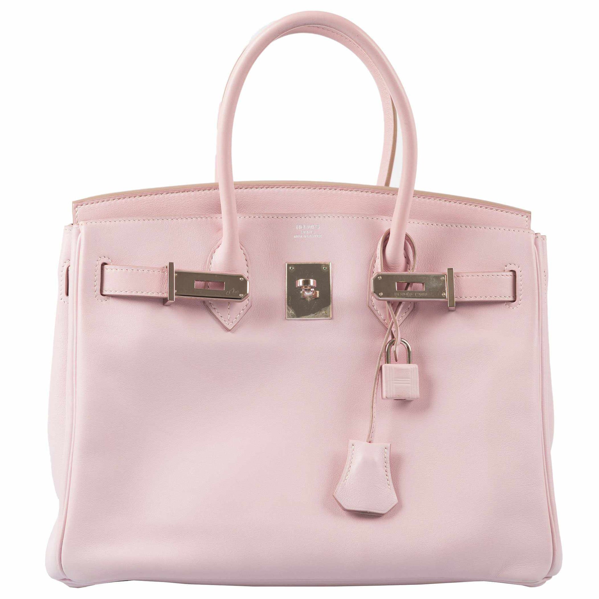 HermesBirkin 30 Rose Dragee Swift Palladium Hardware