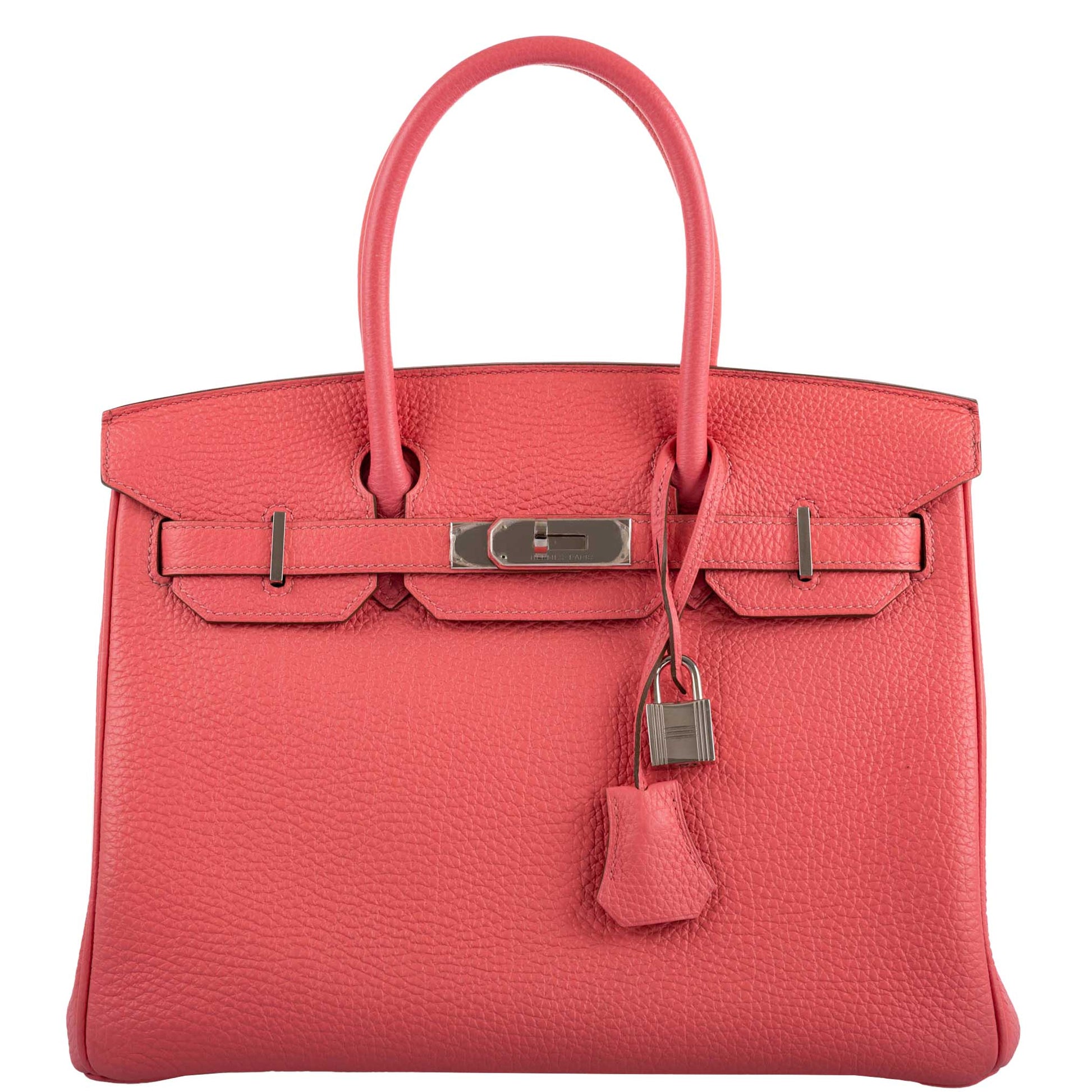 HermesBirkin 30 Rose Lipstick Togo Palladium Hardware - 2013, Q Square