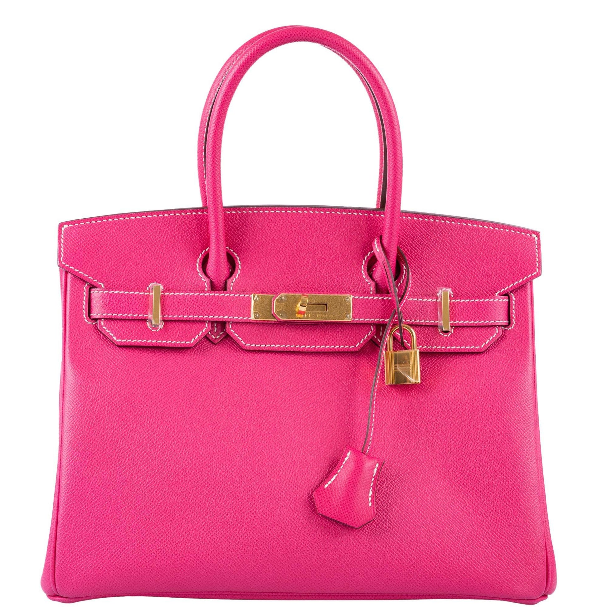 HermesBirkin 30 Rose Tyrien Epsom Gold Hardware