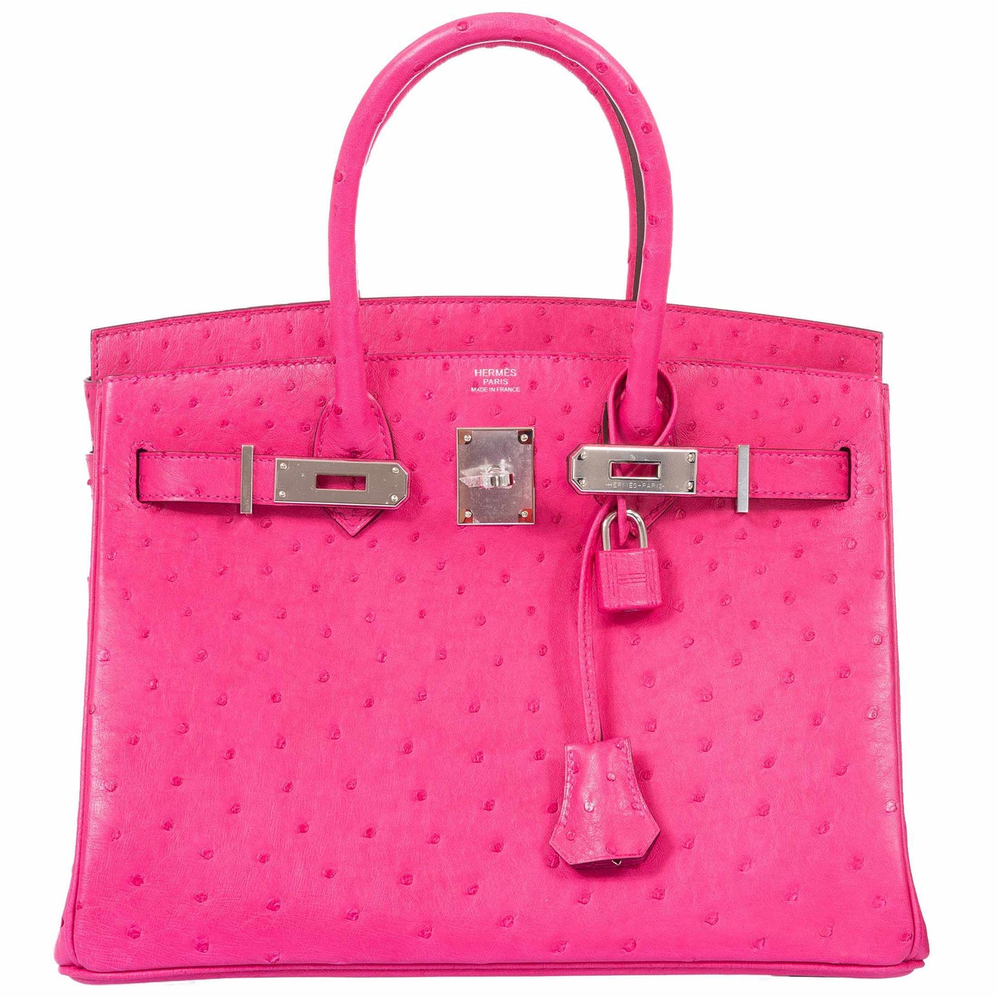HermesBirkin 30 Rose Tyrien Ostrich Palladium Hardware - 2020, Y