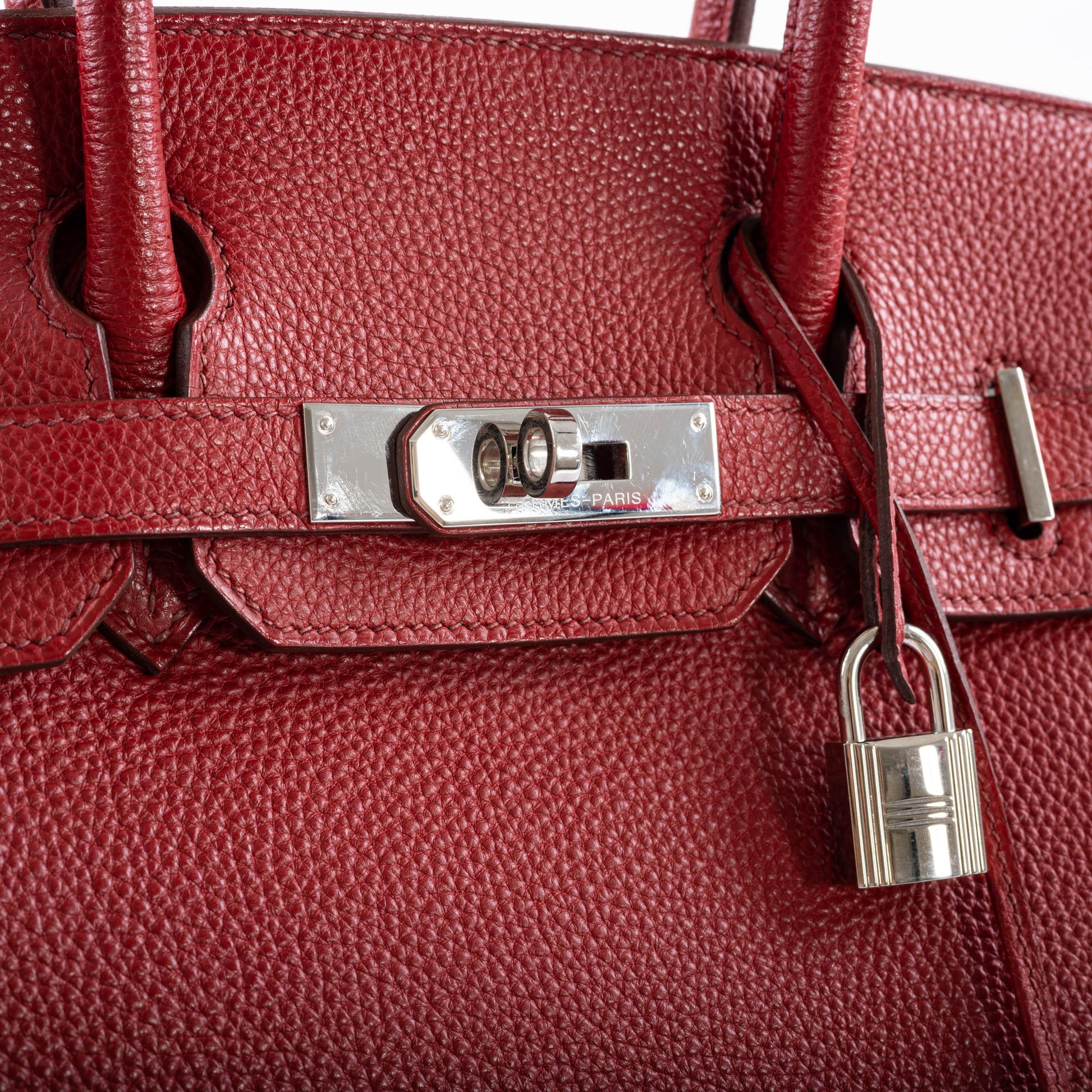 HermesBirkin 30 Rouge Garance Togo with Palladium Hardware - 2007, K Square