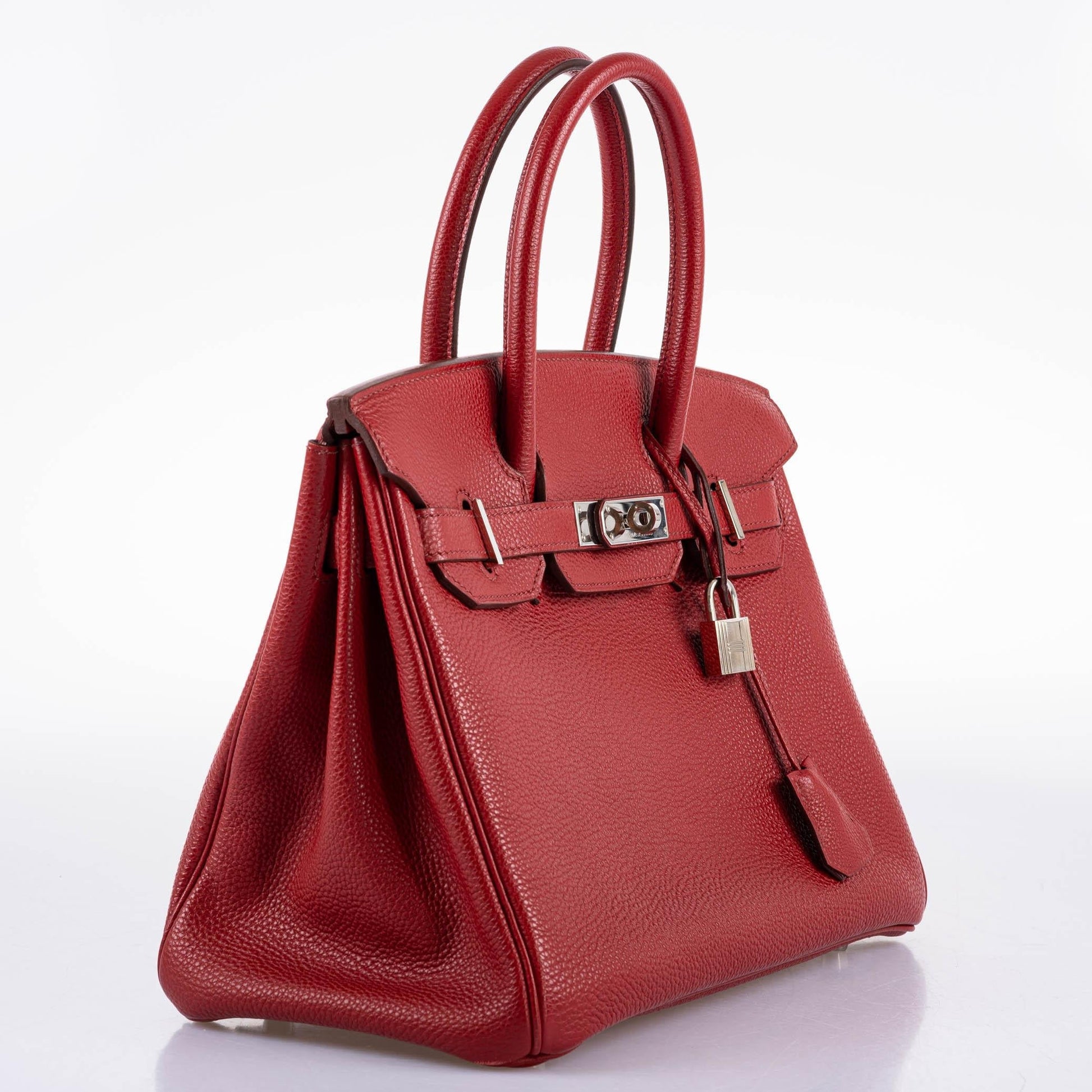 HermesBirkin 30 Rouge Garance Togo with Palladium Hardware - 2007, K Square
