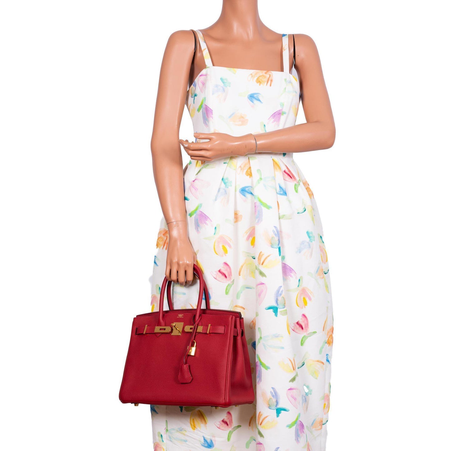 HermesBirkin 30 Rouge Vif Togo Gold Hardware - 2017, A
