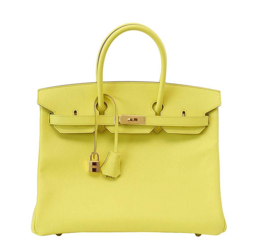 HermesBirkin 35 Souffre Yellow Bag