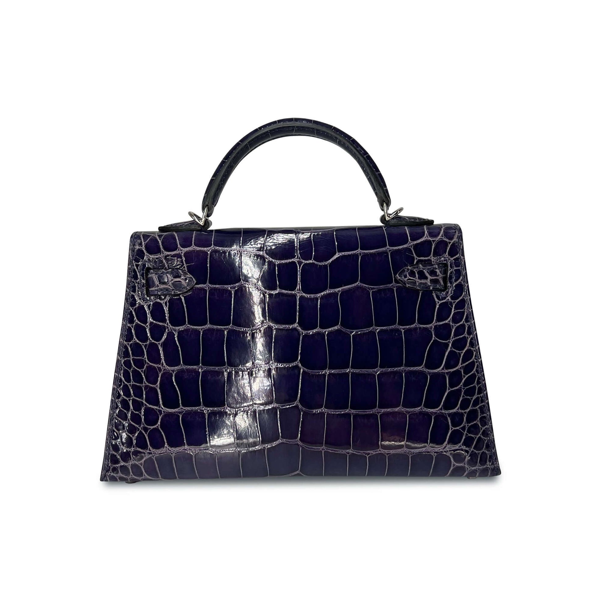 Top Quality Luxury Hermes Kelly Designer Bag in Bleu Encre Lisse K20 PHW