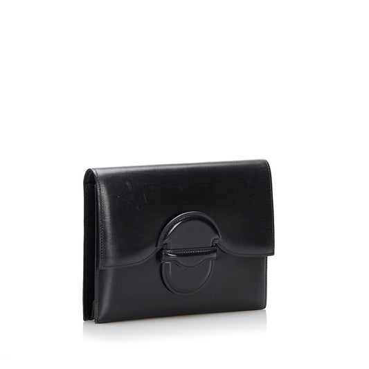 Luxury Hermes Box Calf Leather Clutch Bag (SHG-ZZYtmS)