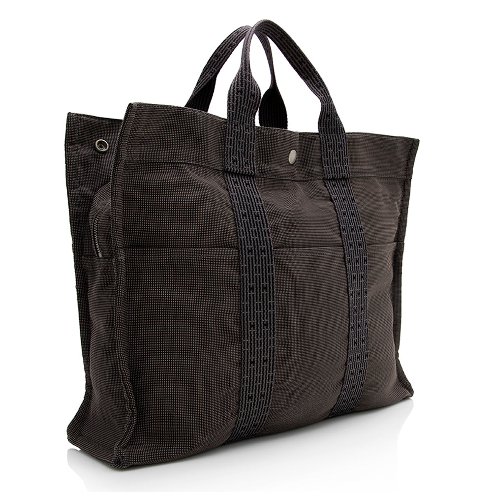 Luxury Hermes Canvas Herline MM Tote (SHF-22534)