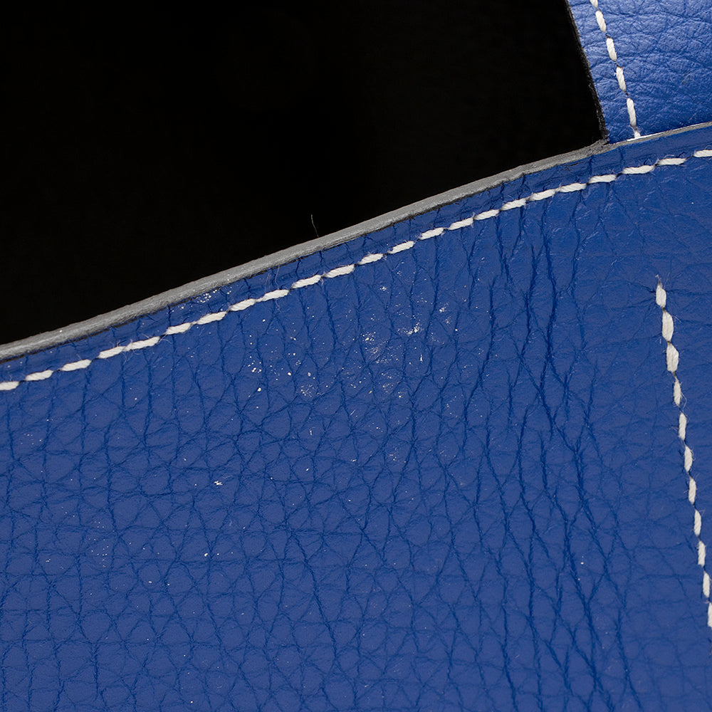 Luxury Hermes Clemence Leather Double Sens 45 Tote (SHF-20430)