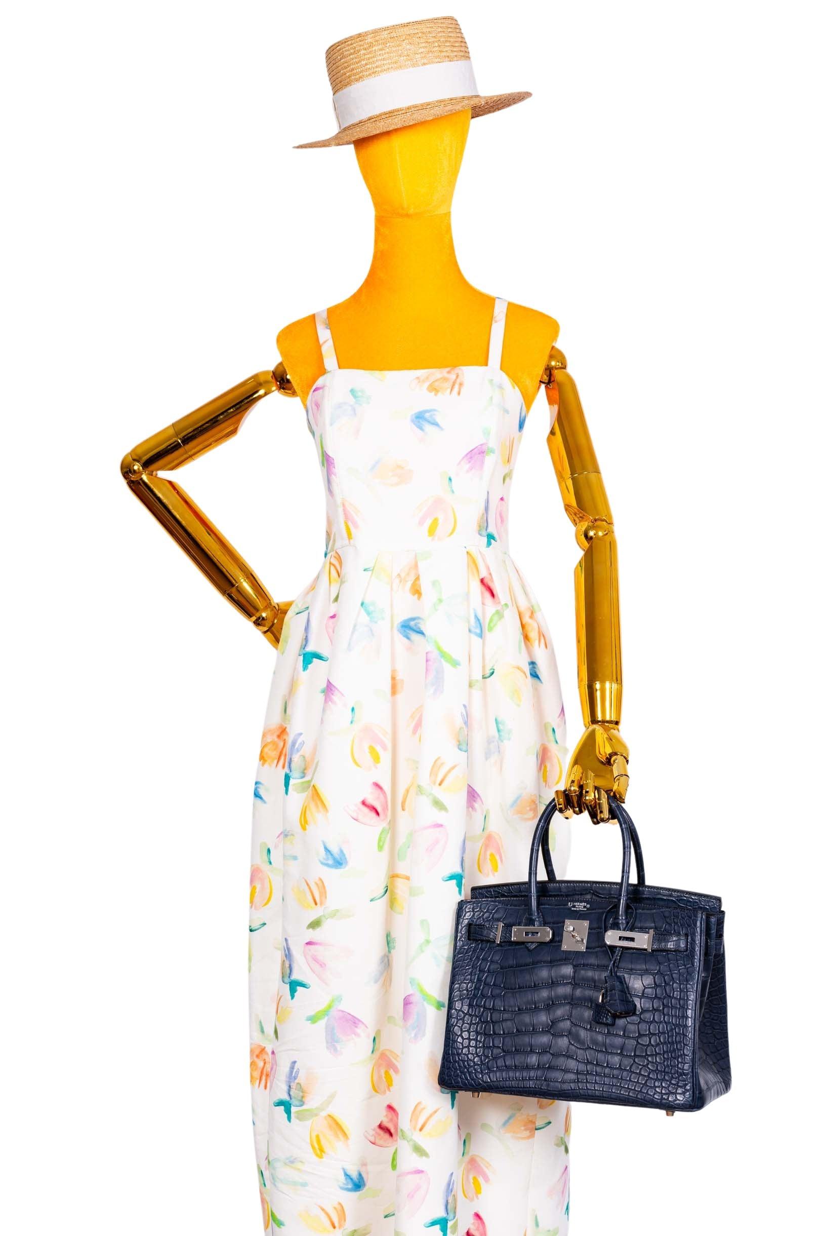 HermesHSS Birkin 30 Blue Marine Matte Alligator & Cassis Interior with Palladium Hardware
