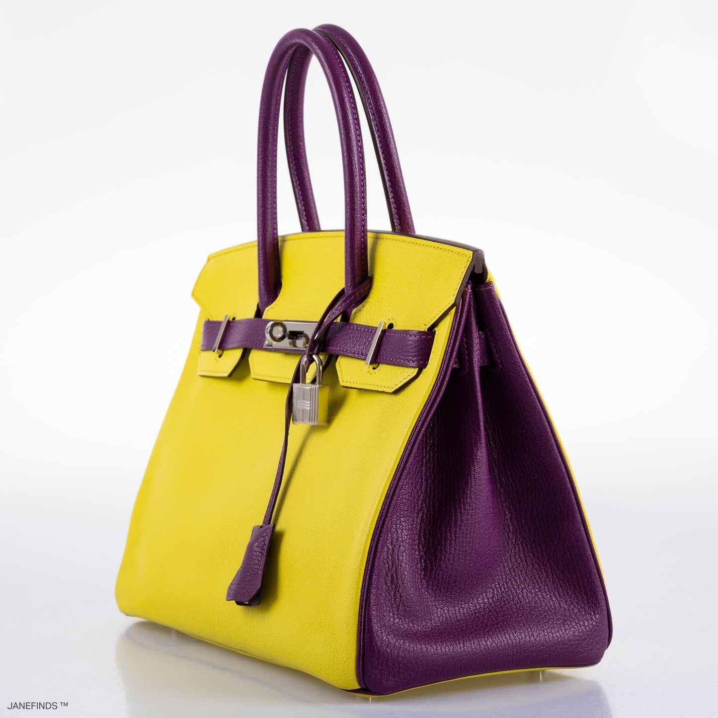 HermesHSS Birkin 30 Lime and Anemone Chevre Palladium Hardware