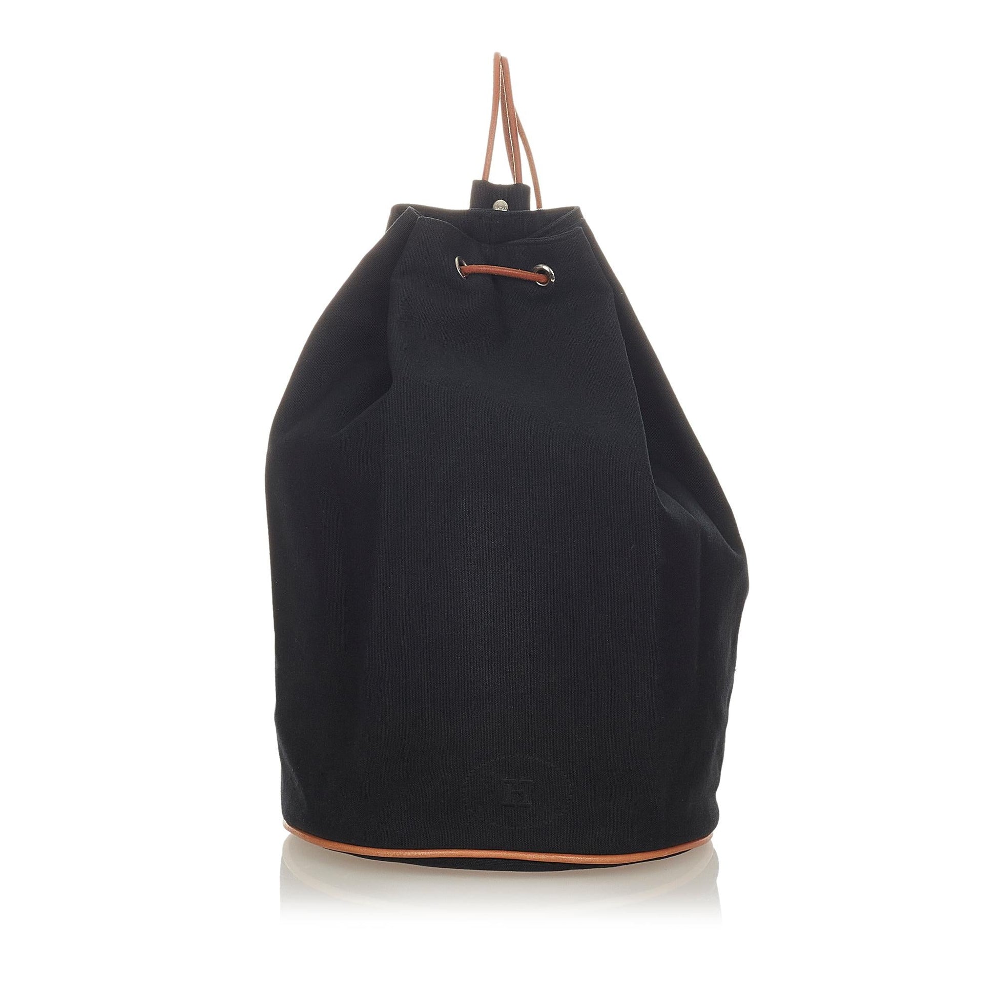 Luxury Hermes Polochon Mimile Canvas Backpack (SHG-25321)
