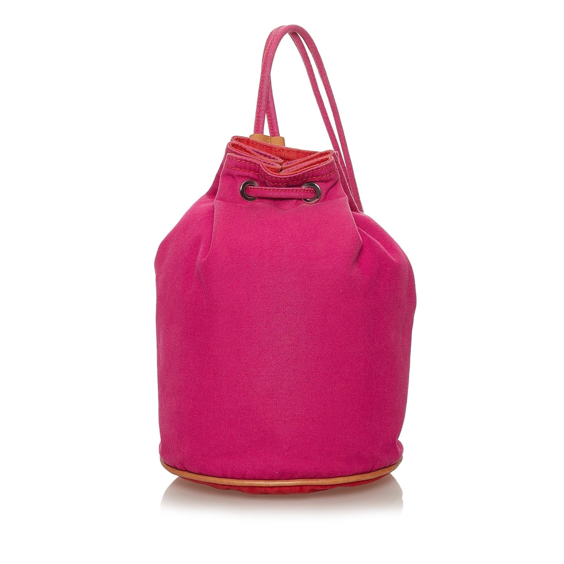 Luxury Hermes Polochon Mimile Canvas Backpack (SHG-28450)