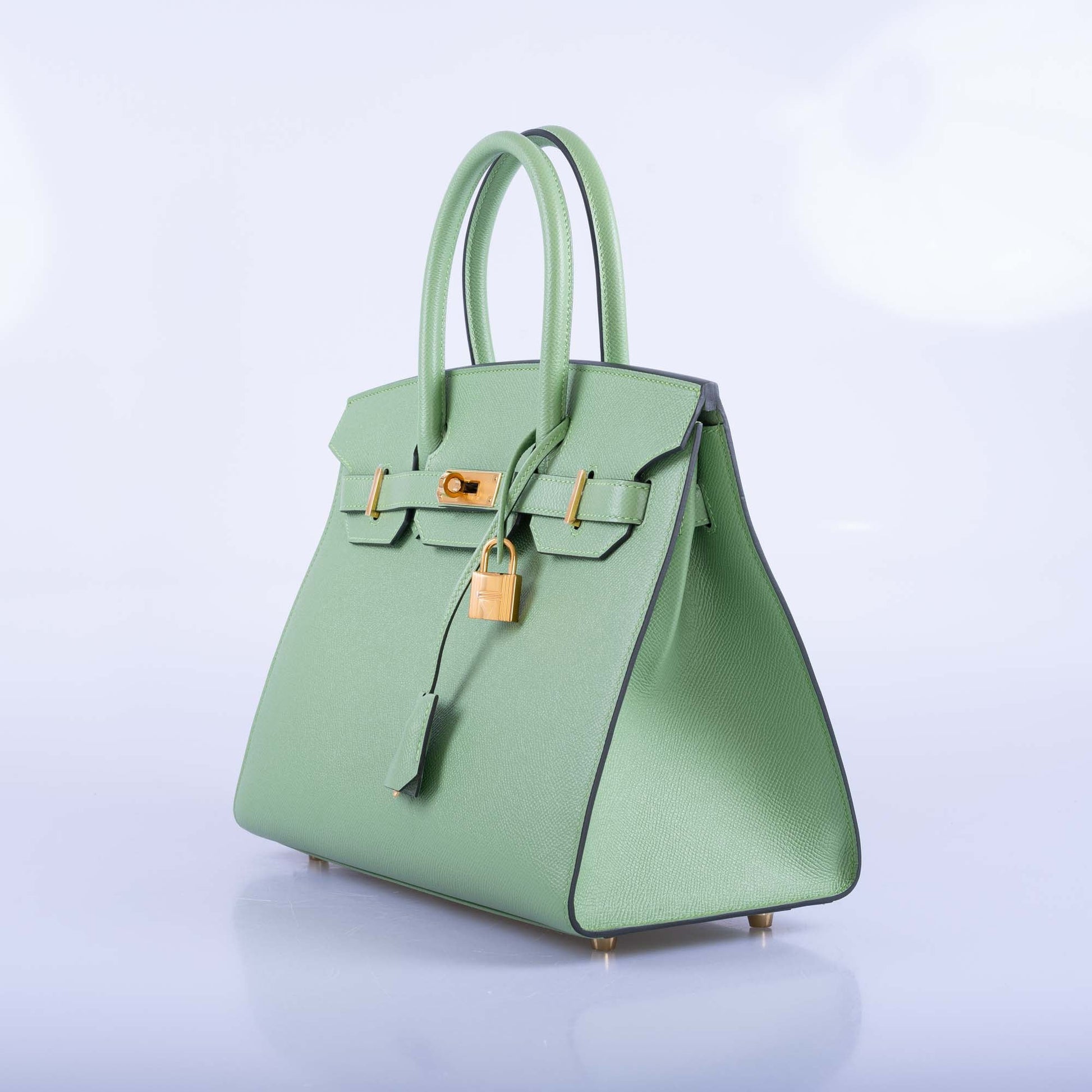 HermesSellier Birkin 30 Vert Criquet Epsom Gold Hardware