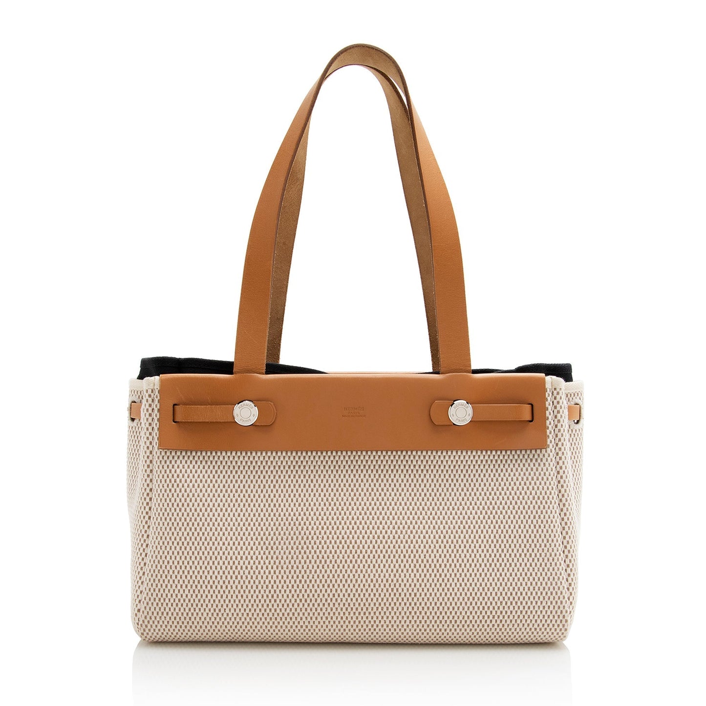 Luxury Hermes Toile Cabas Herbag PM Convertible Tote (SHF-22206)