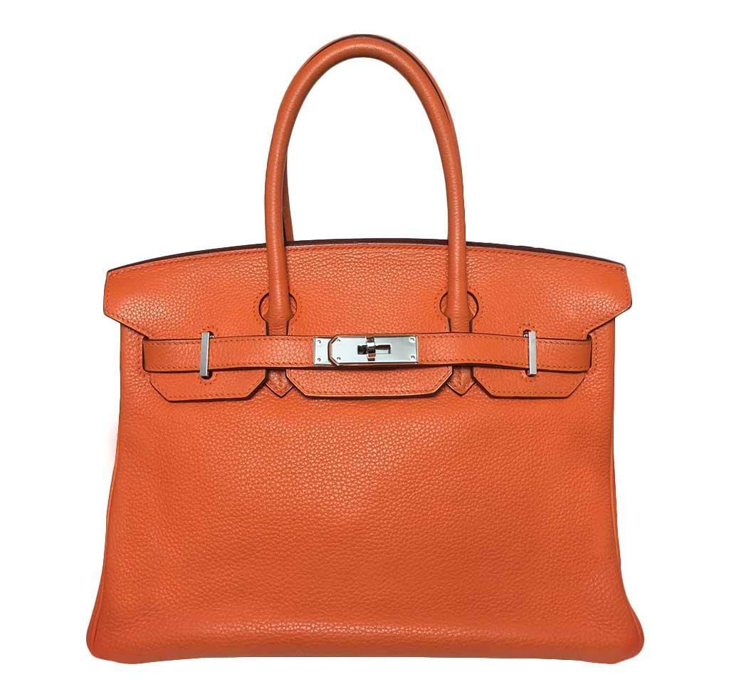 HermesBirkin 30 Feu Orange Bag