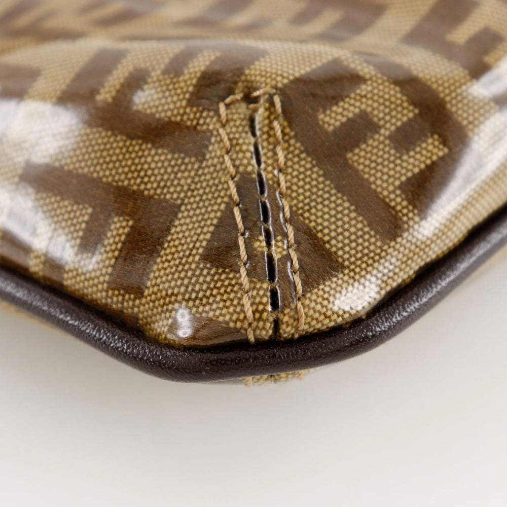 FENDI Shoulder Bag Plastics Brown Zucchino Mamma Bucket