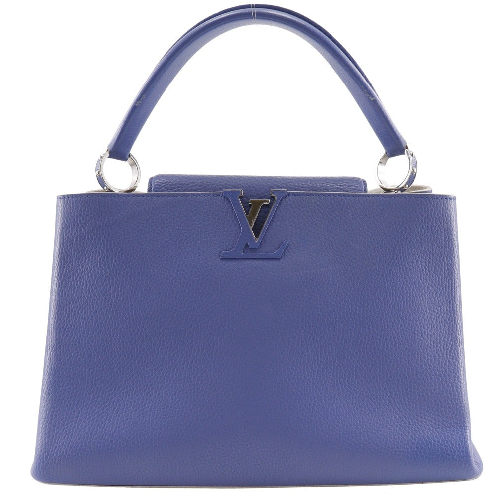 LOUIS VUITTON Handbag Taurillon Clemence Leather blue Parnasea CAPCSINE MM Women
