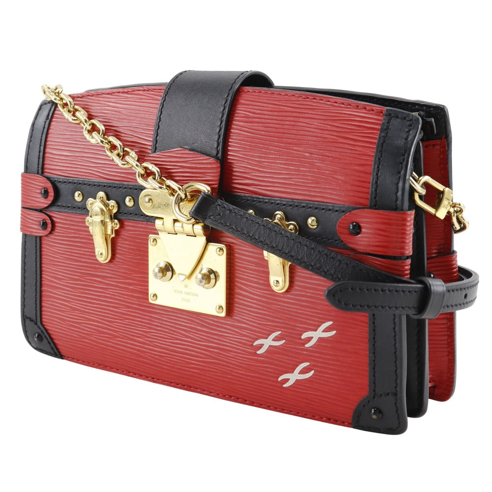 LOUIS VUITTON Shoulder Bag Epi Leather Red 2-way clutch Trunk clutch Women