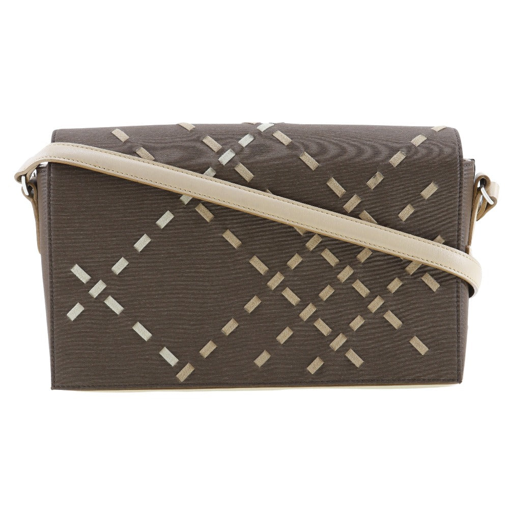 Burberry Leather Satin Shoulder Bag Beige