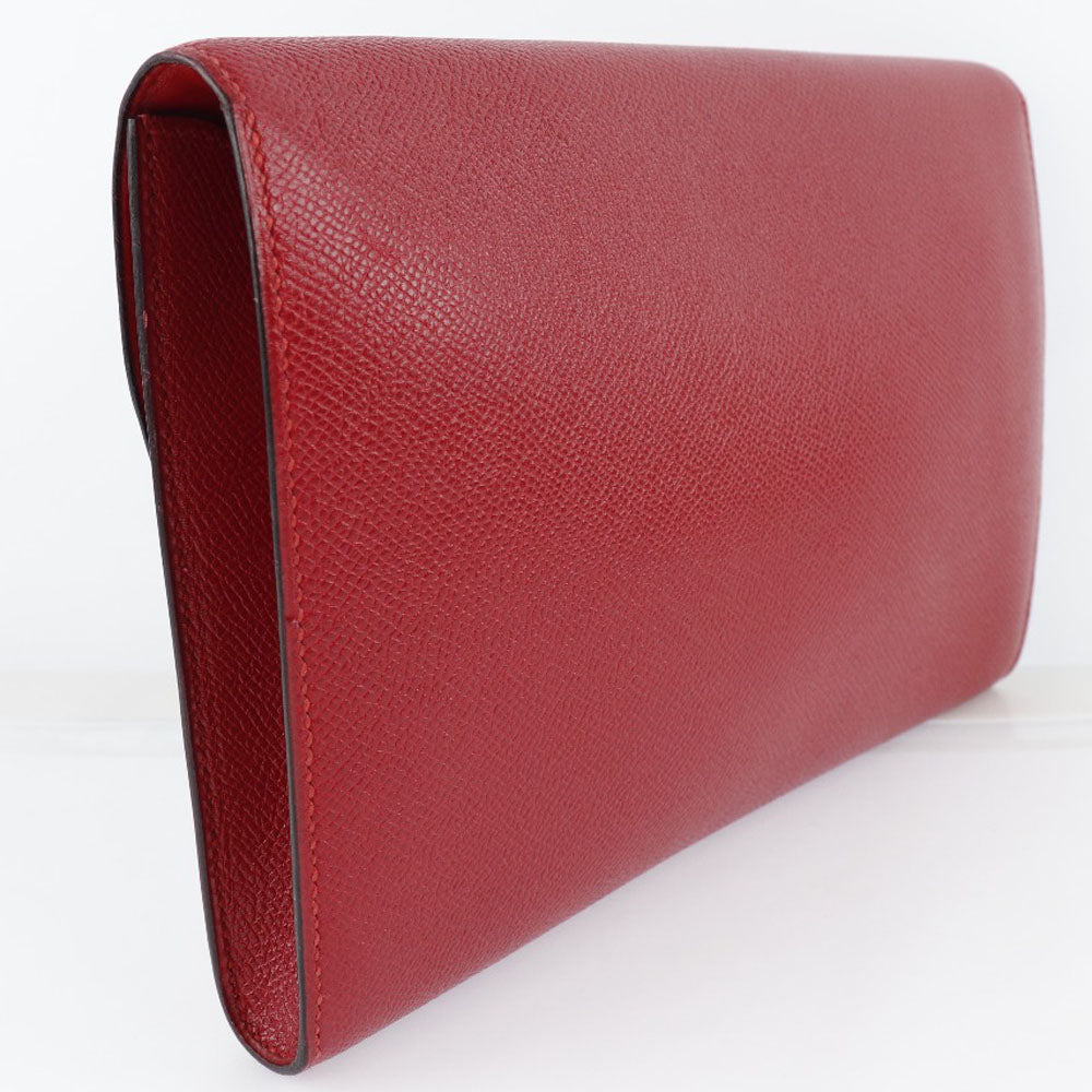 HERMES Clutch bag Epsom Red H logo Women