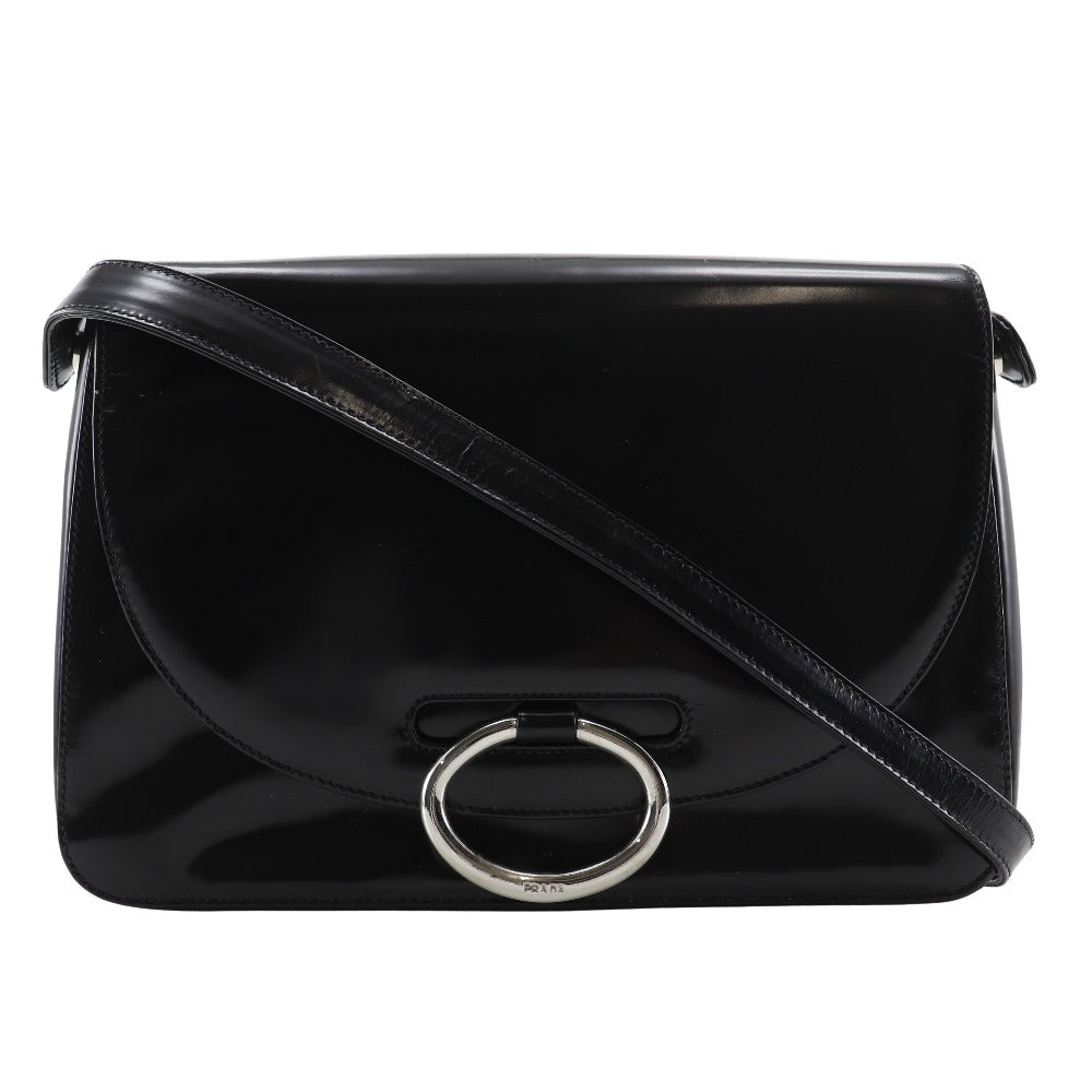 Prada One Shoulder Patent Leather Shoulder Bag